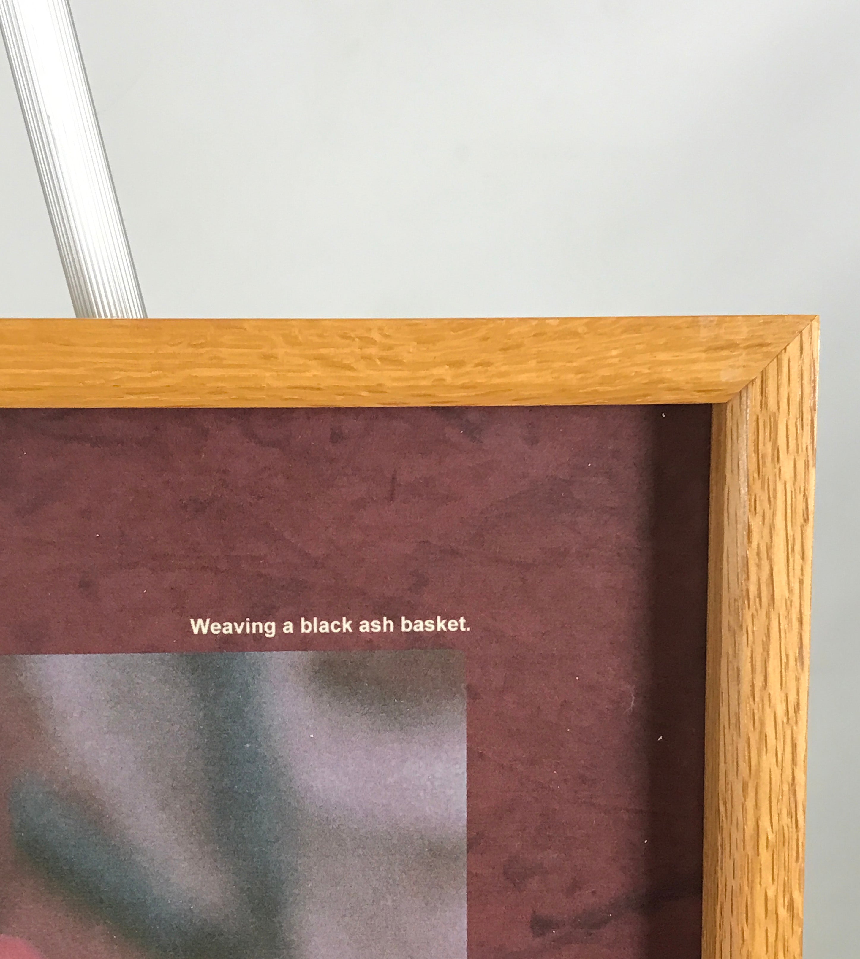 "Weaving A Black Ash Basket" Picture Wooden Block Frame