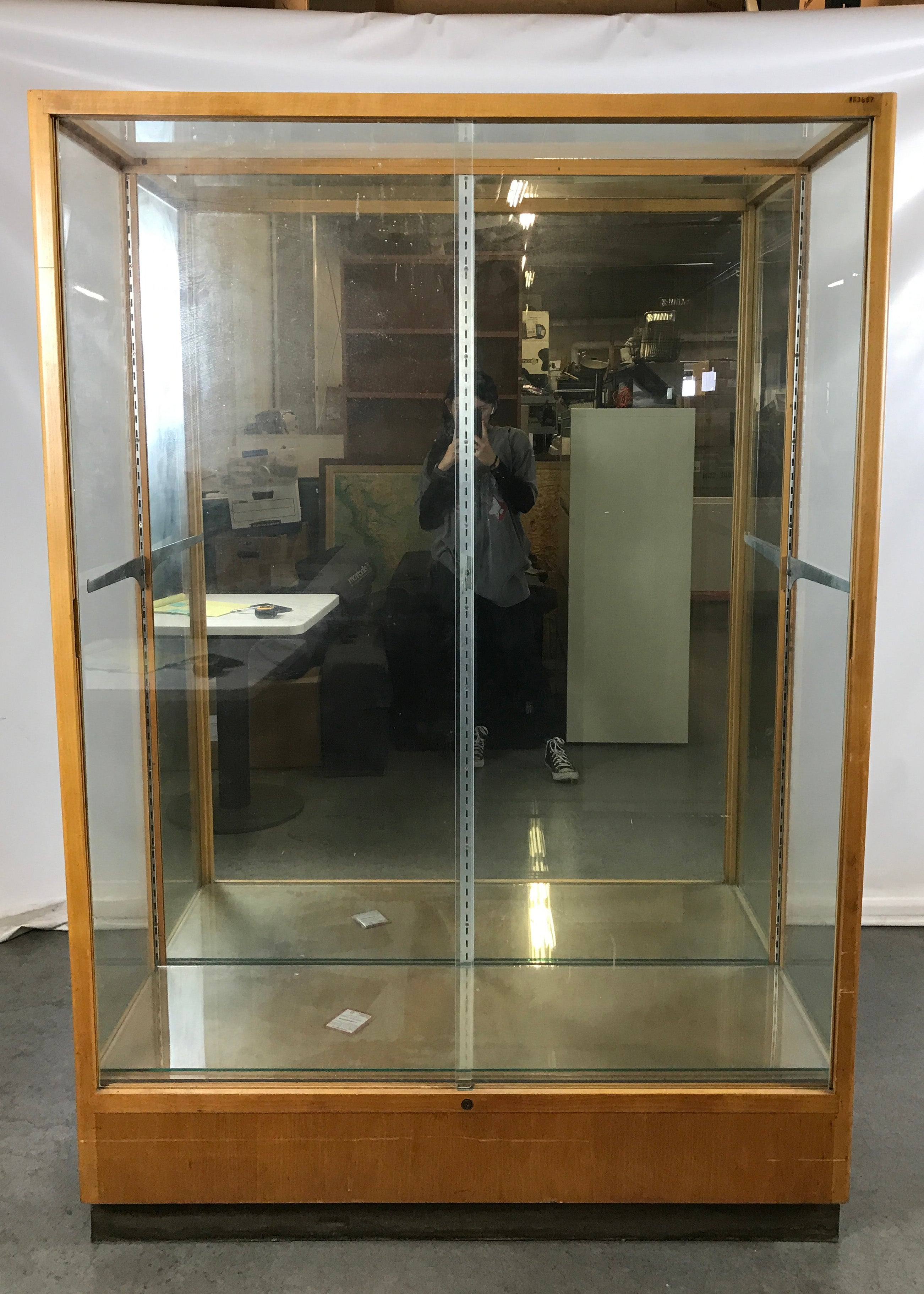 Glass Display Case with Shelves