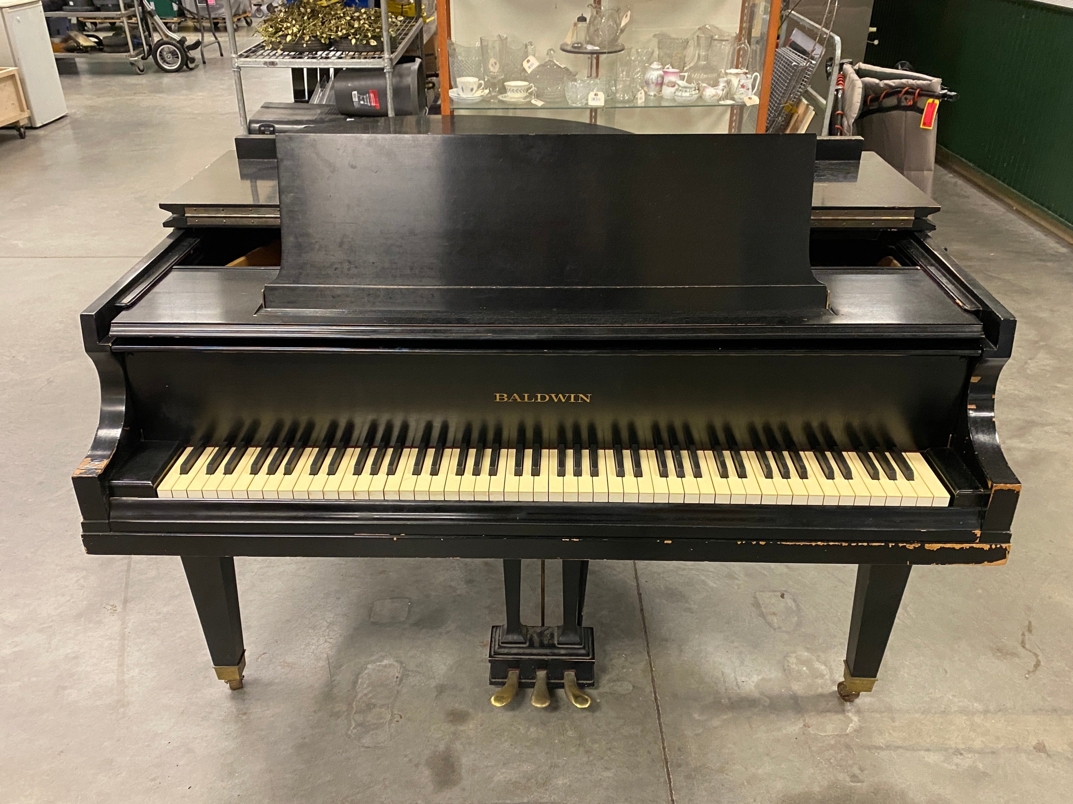 Baldwin Piano Company Model "M" Black Wooden Grand Piano