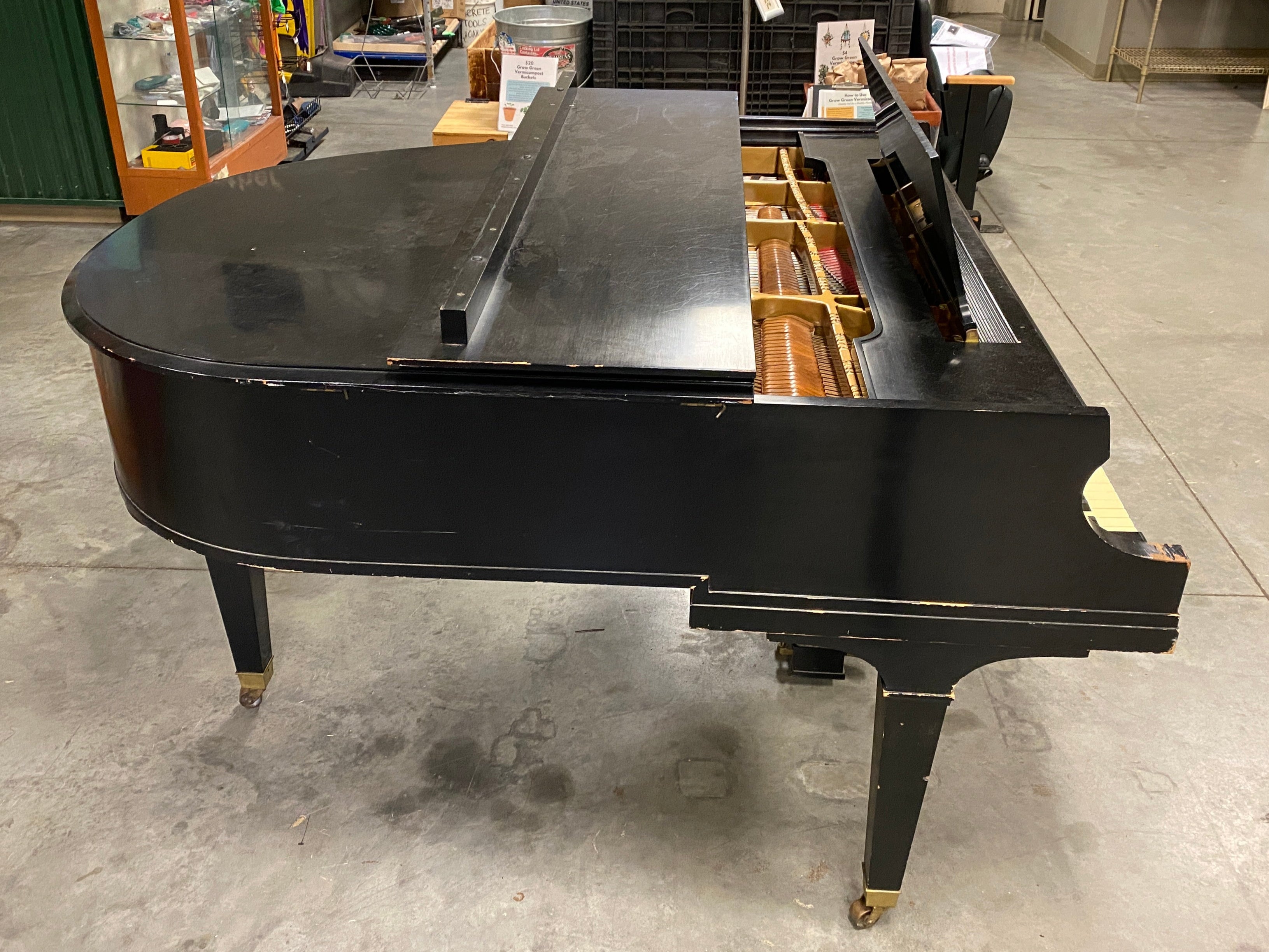 Baldwin Piano Company Model "M" Black Wooden Grand Piano