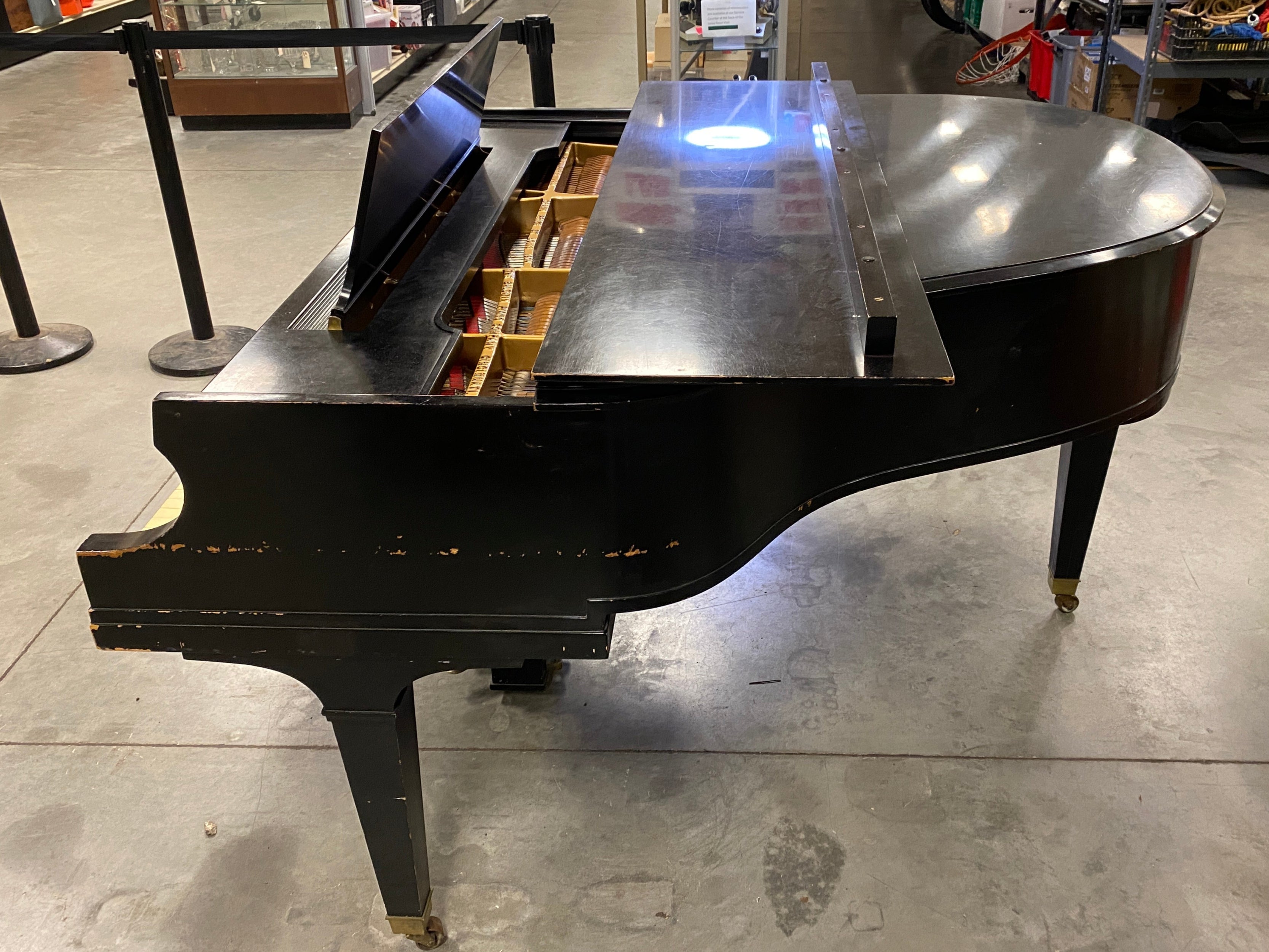 Baldwin Piano Company Model "M" Black Wooden Grand Piano