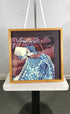 "Embroidering a Palestinian Dress (Thob)" Picture Wooden Block Frame