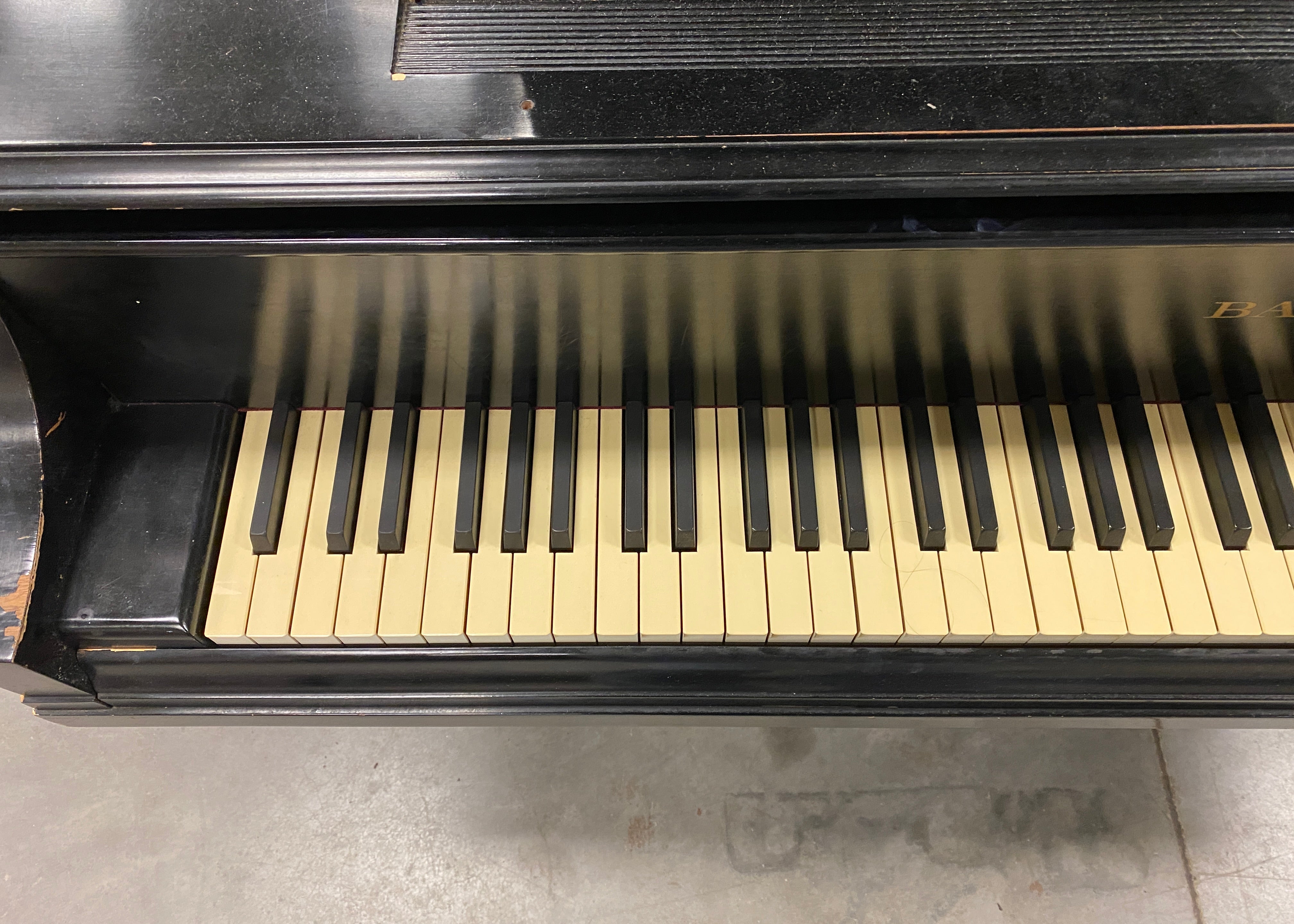 Baldwin Piano Company Model "M" Black Wooden Grand Piano