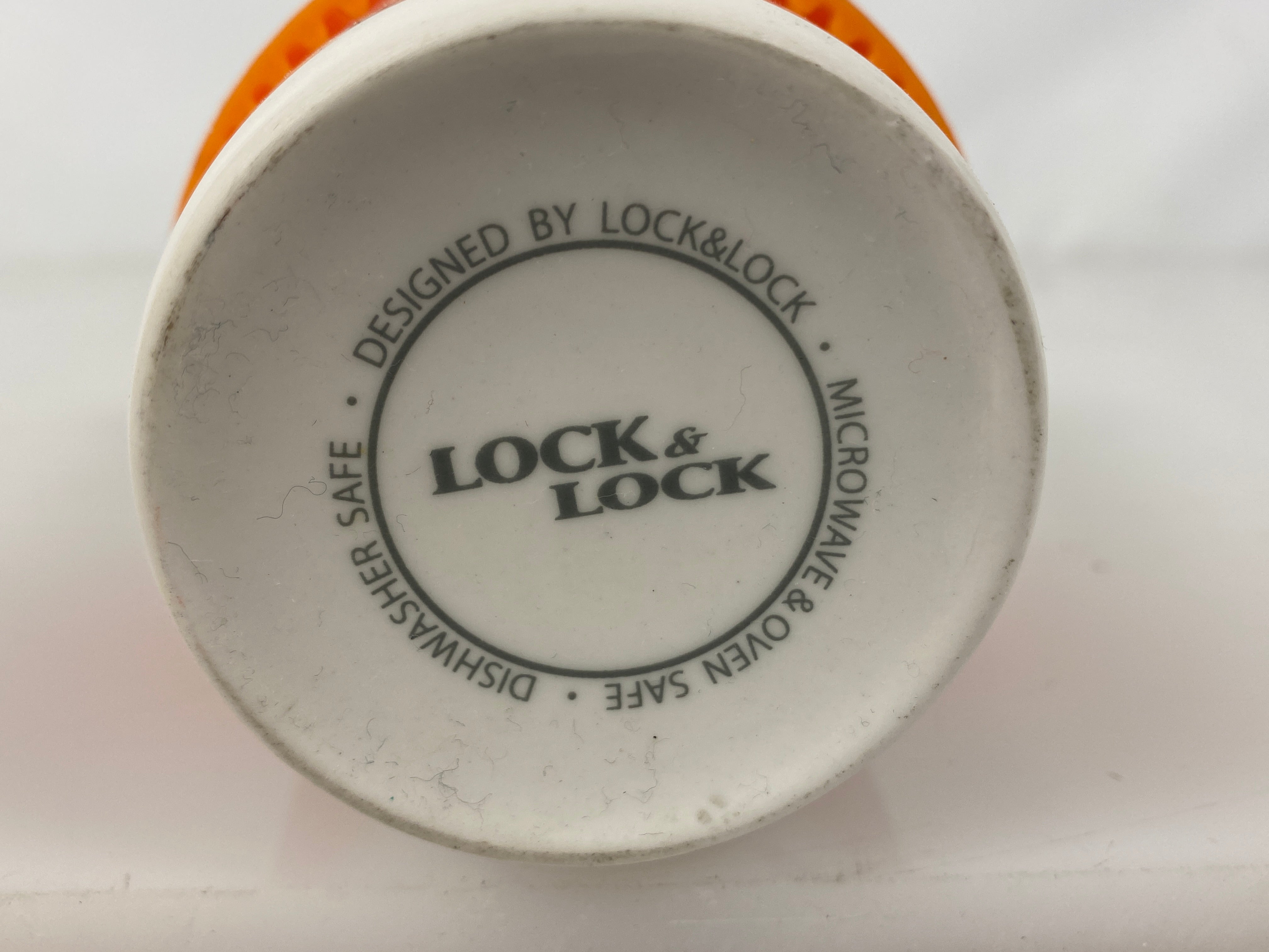 Lock & Lock Eco Friendly Ceramic Travel Mug w/ Orange Sleeve