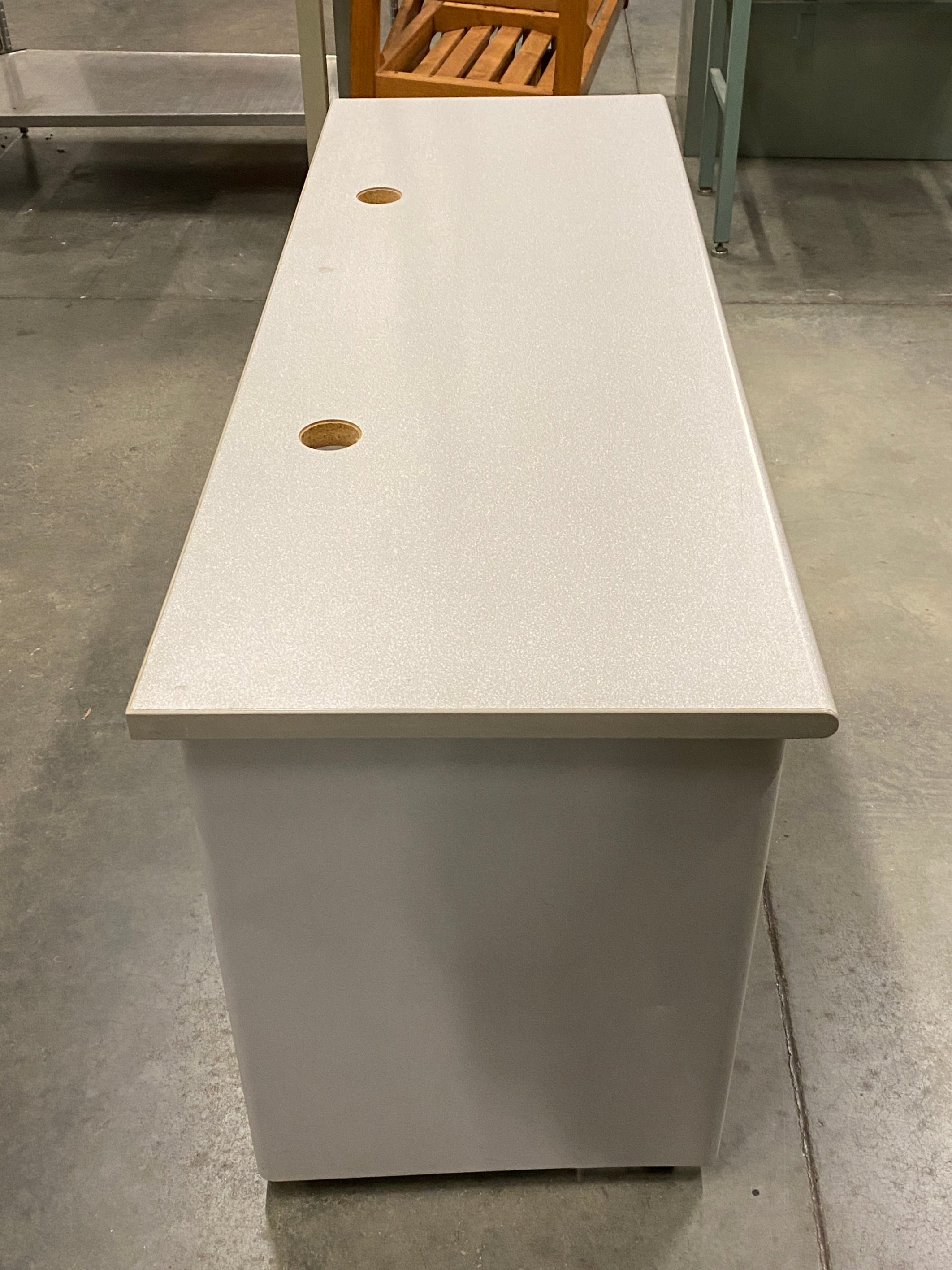 Grey 3 Drawer Desk