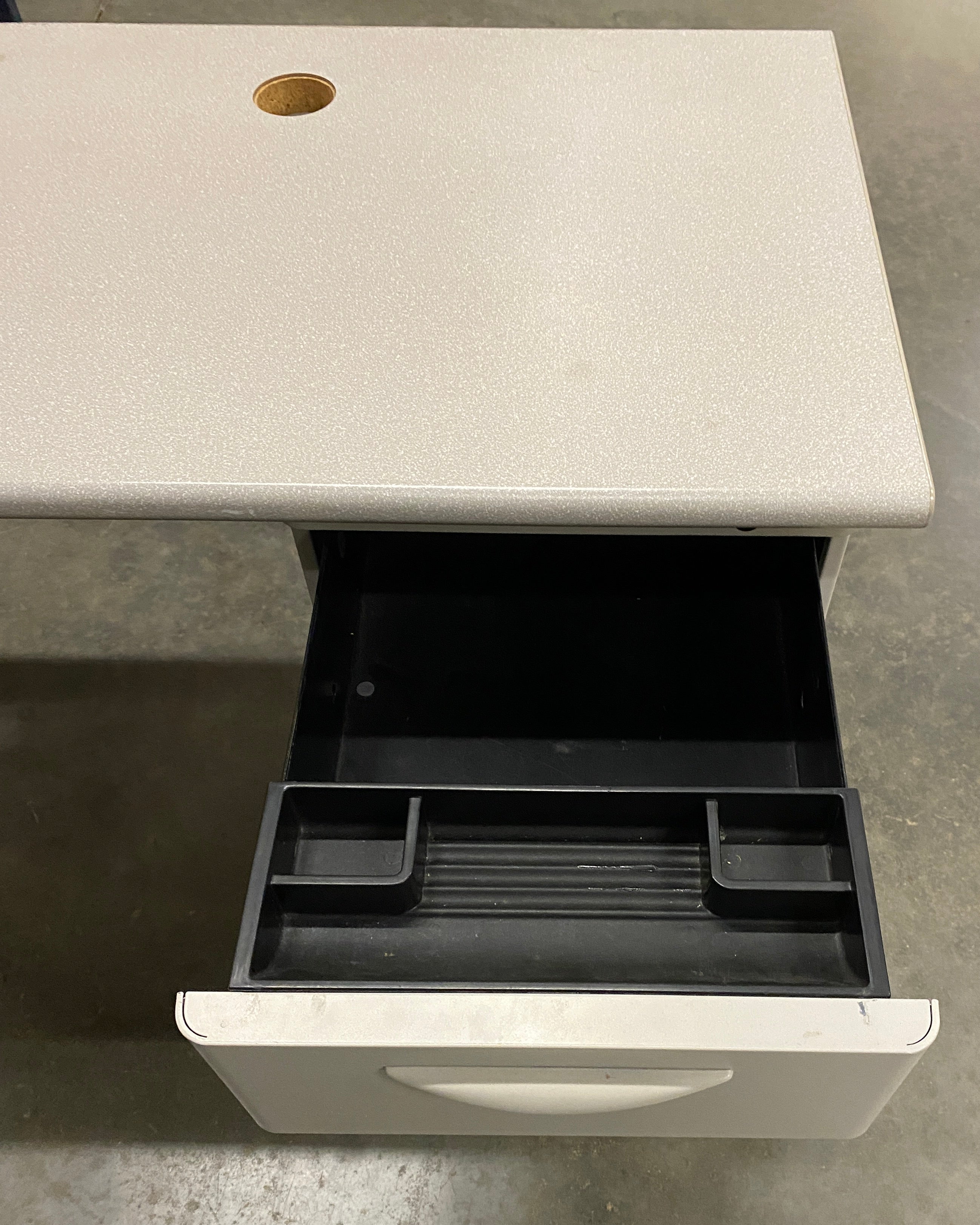 Grey 3 Drawer Desk