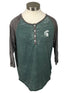 MSU Green 3/4 Length Sleeves T-Shirt Women's Size XL