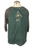 MSU Green 3/4 Length Sleeves T-Shirt Women's Size XL