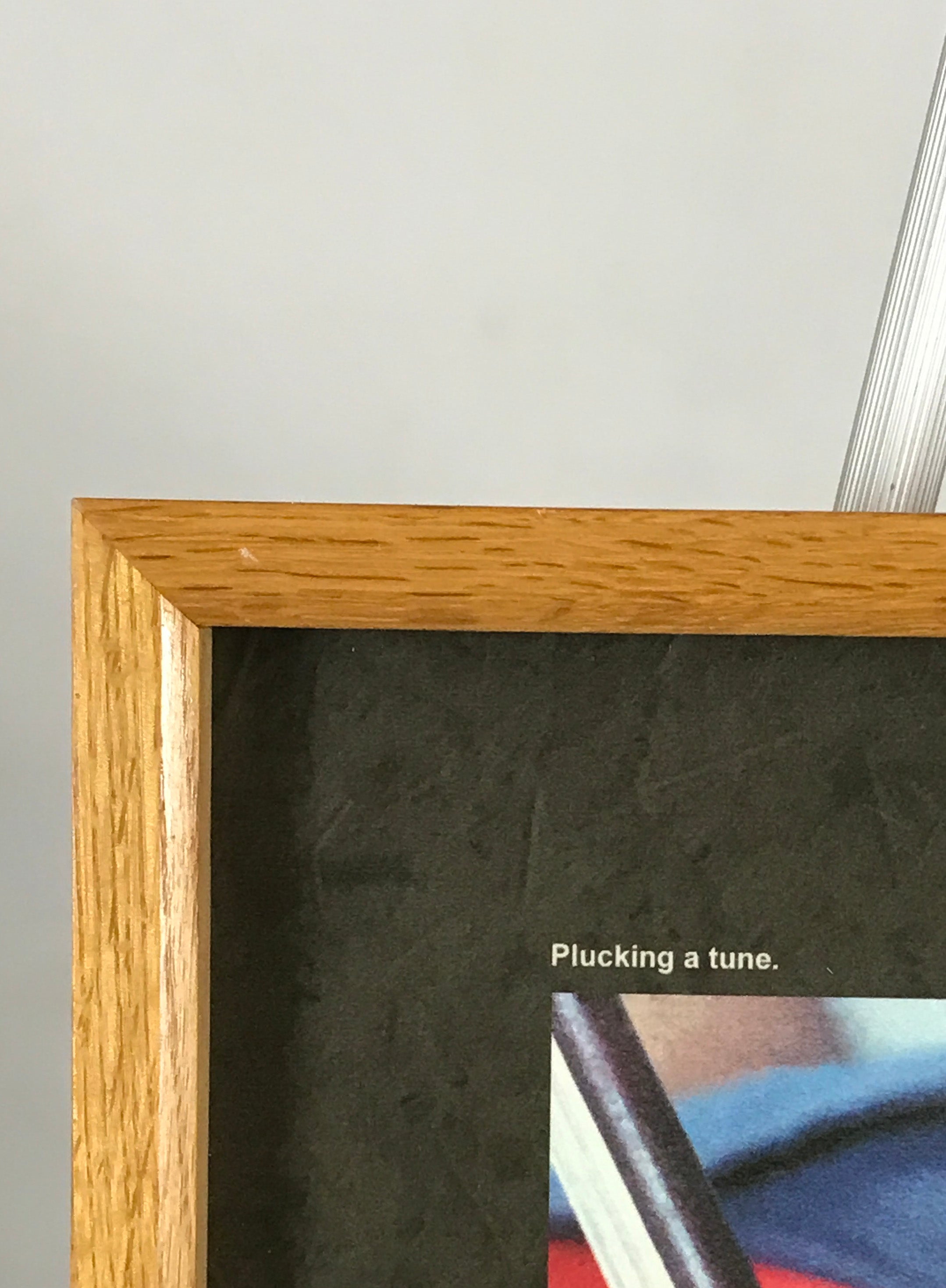 "Plucking A Tune" Picture Wooden Block Frame