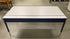 Grey Top Blue Metal Base Desk