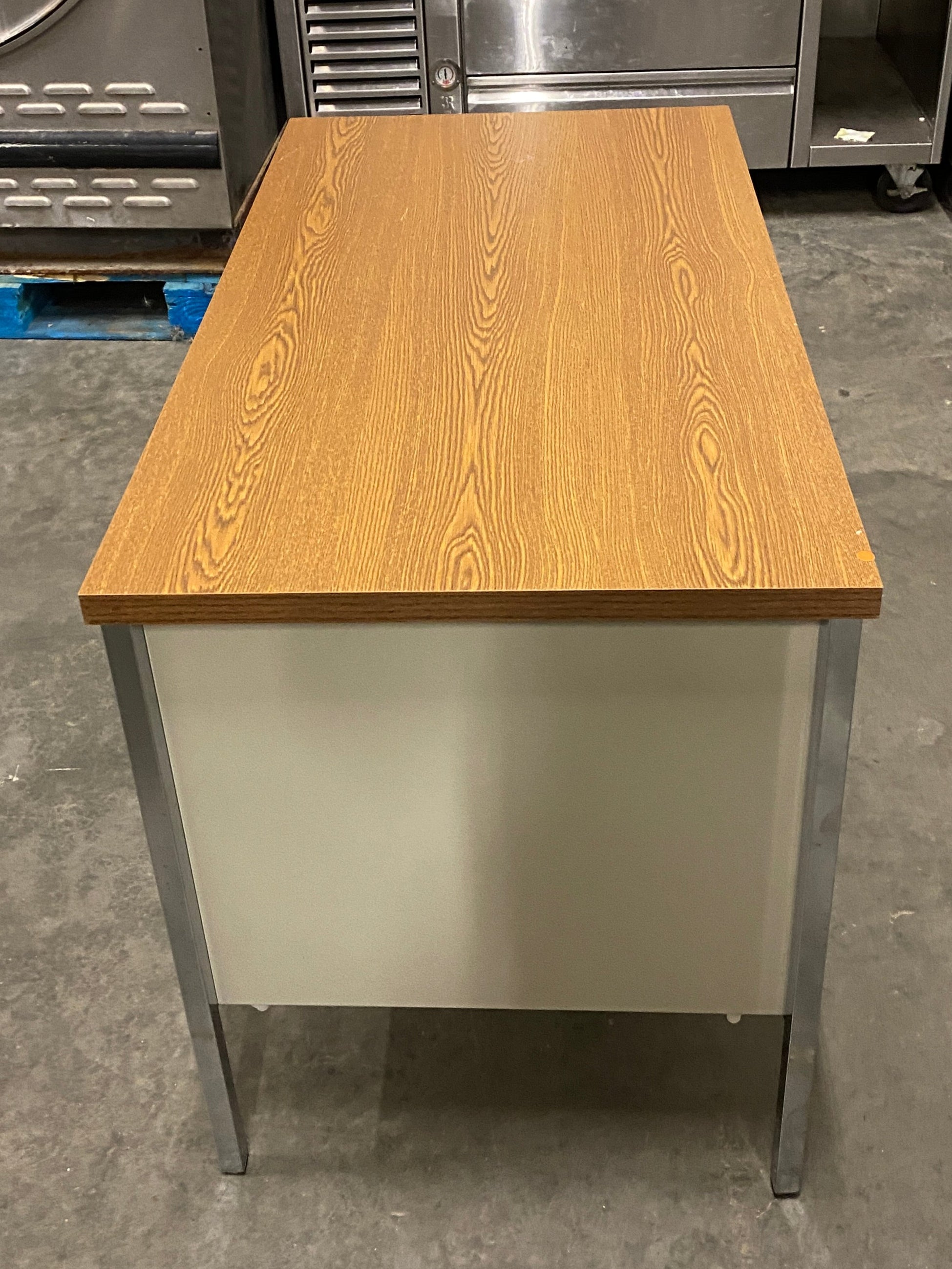 HON Grey Base Wooden Top Desk