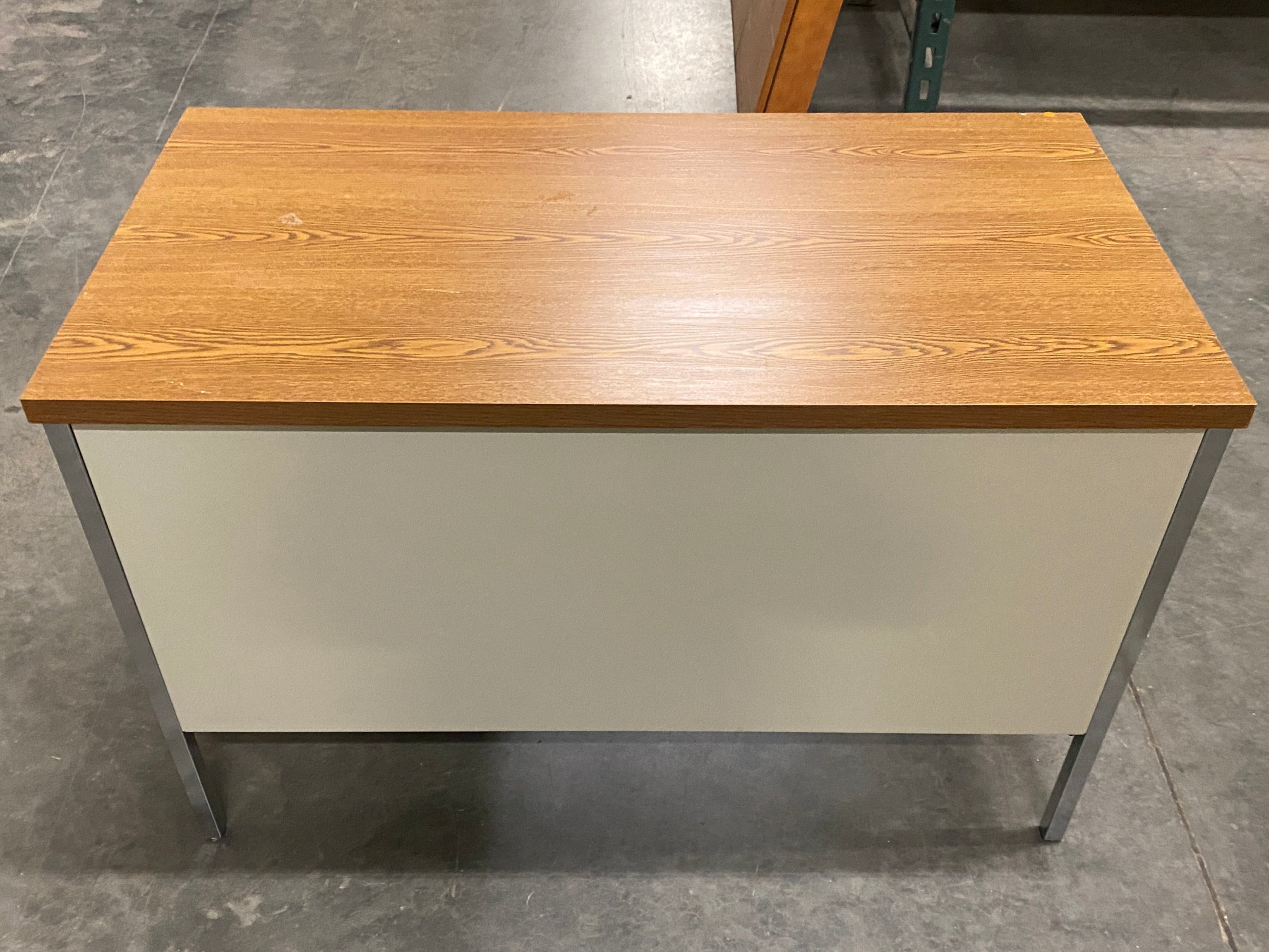 HON Grey Base Wooden Top Desk