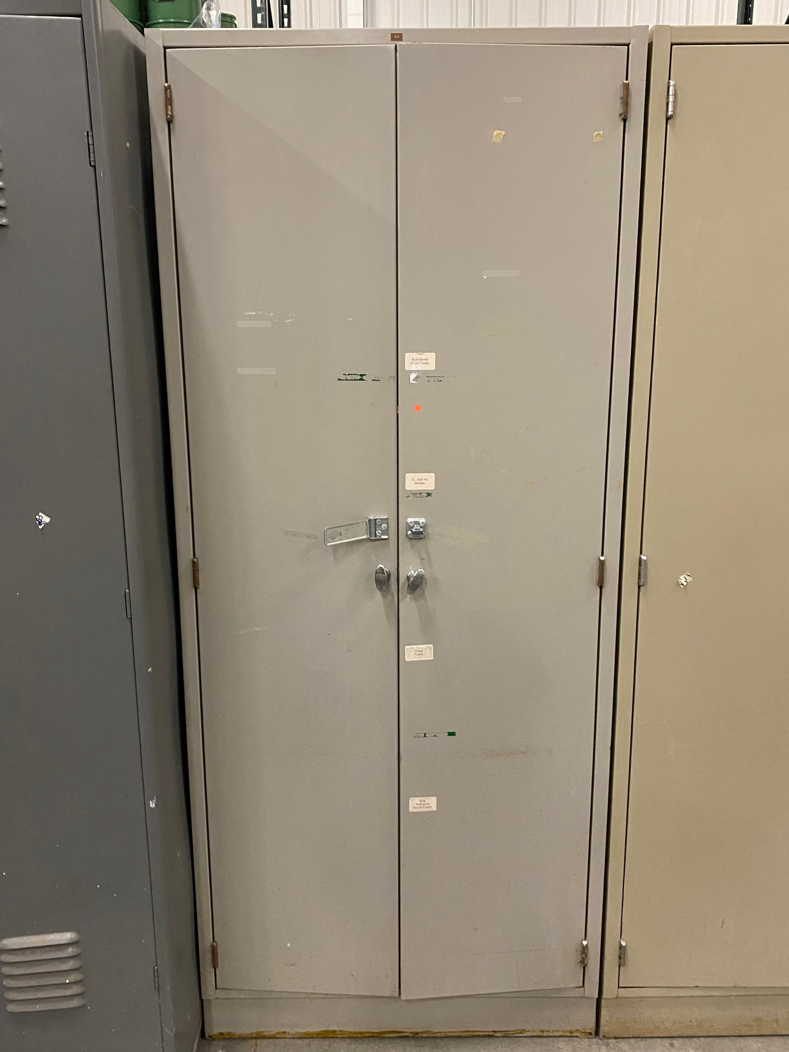 Grey 2 Door Cabinet w/ Adjustable Shelves