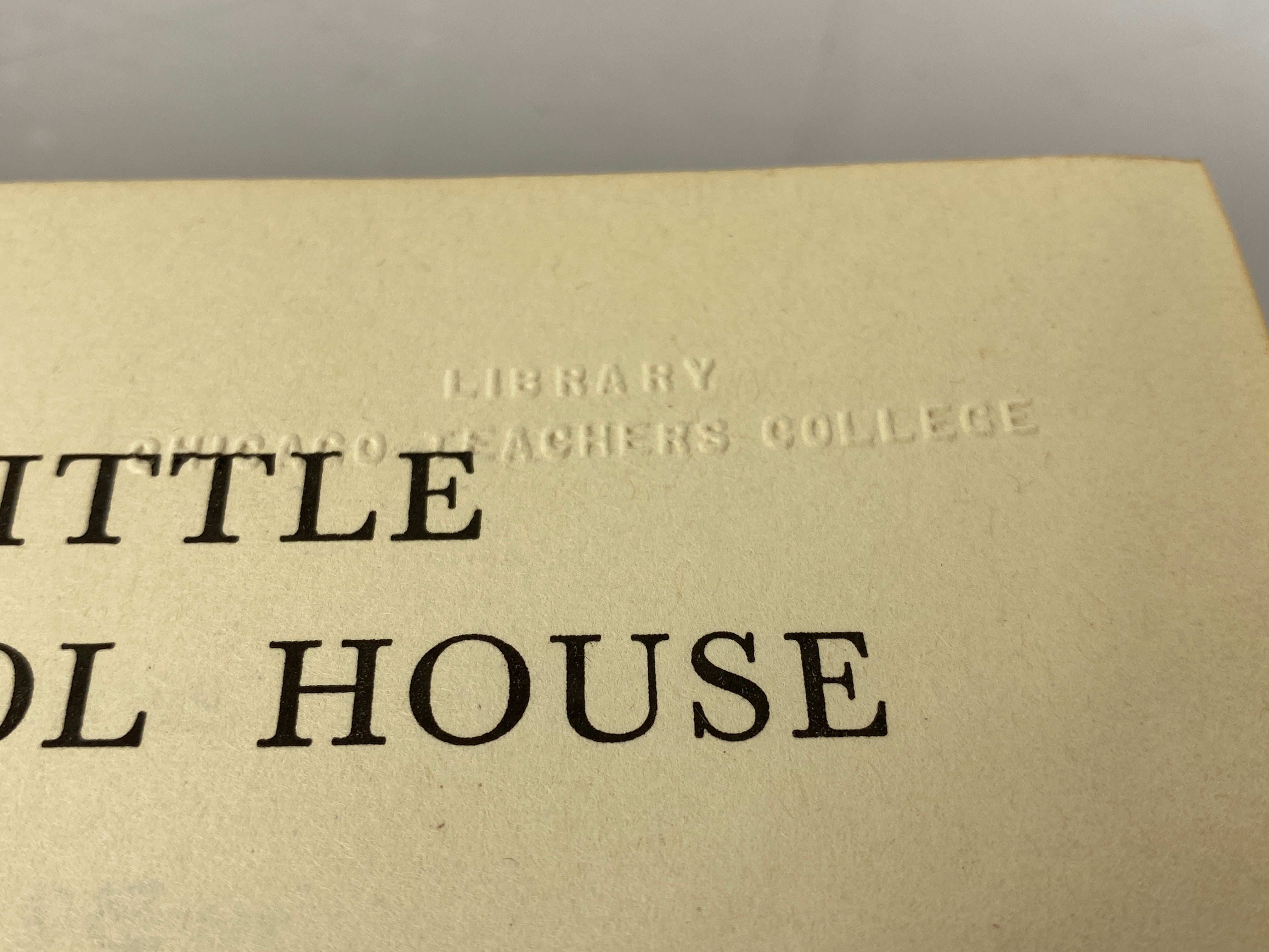 The Little Red School House by Agnes De Lima 1942 Ex-Library HC