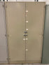 Tan 2 Door Cabinet w/ Adjustable Shelves