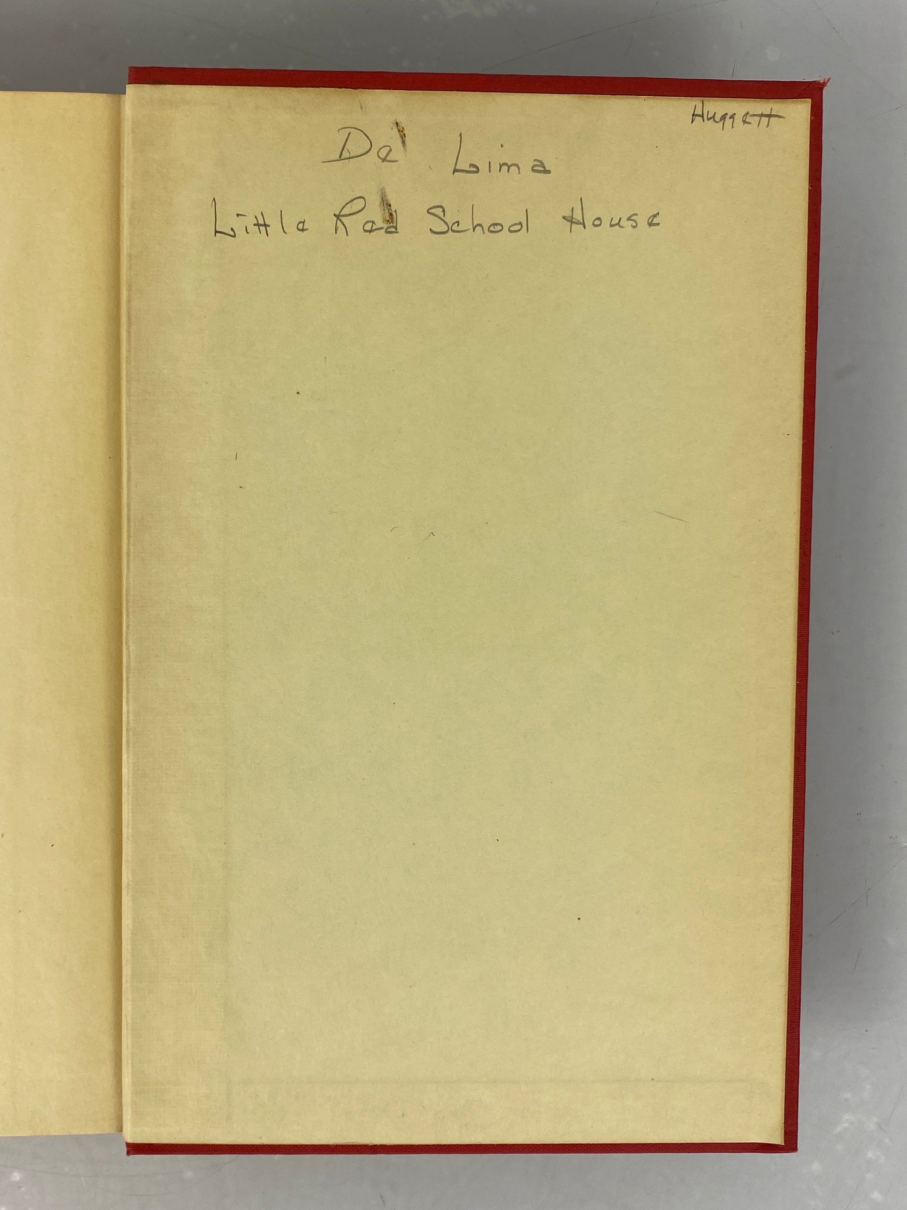 The Little Red School House by Agnes De Lima 1942 Ex-Library HC