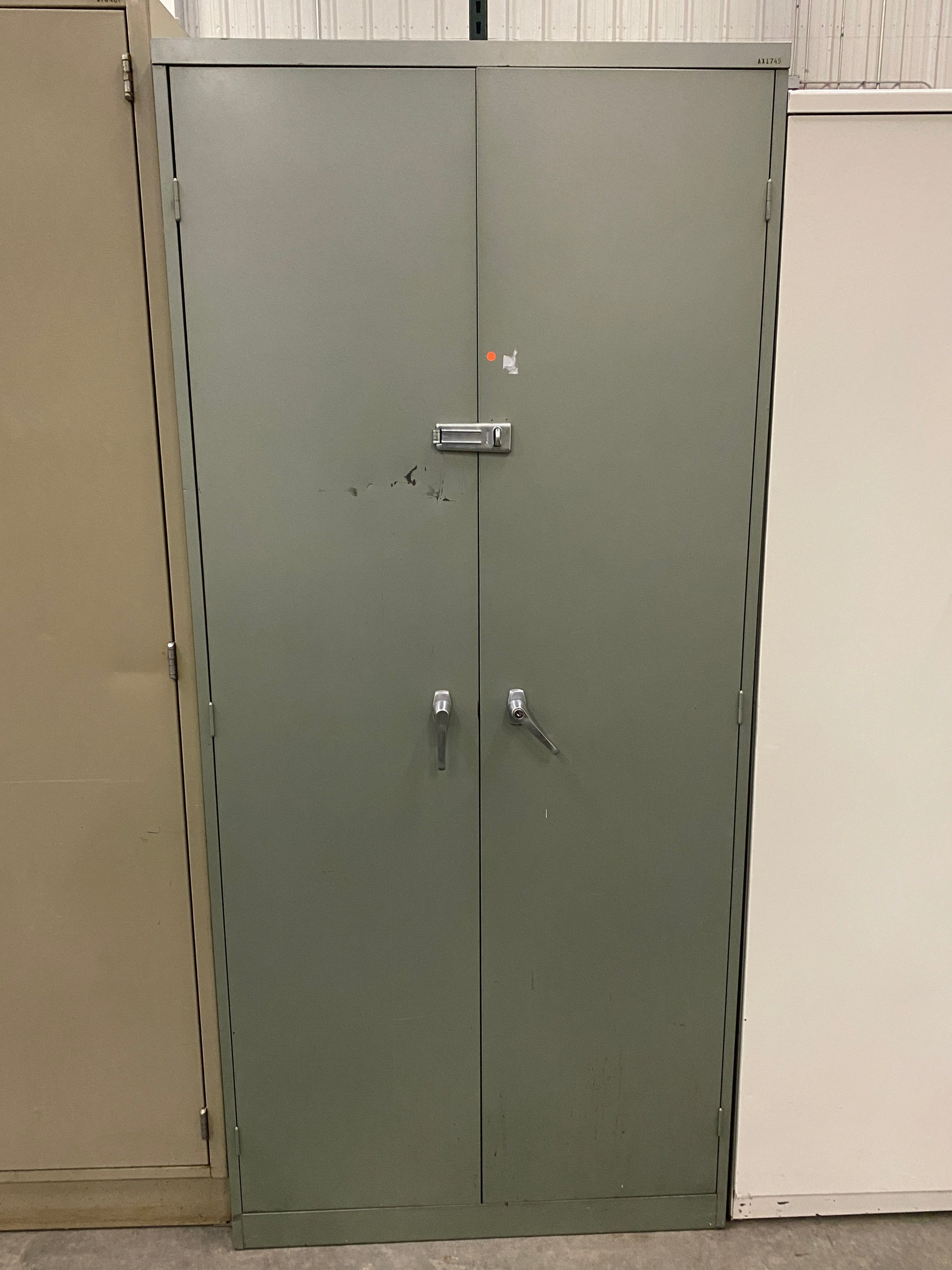 Steelcase #702-9 Green 2 Door Cabinet w/ Adjustable Shelves