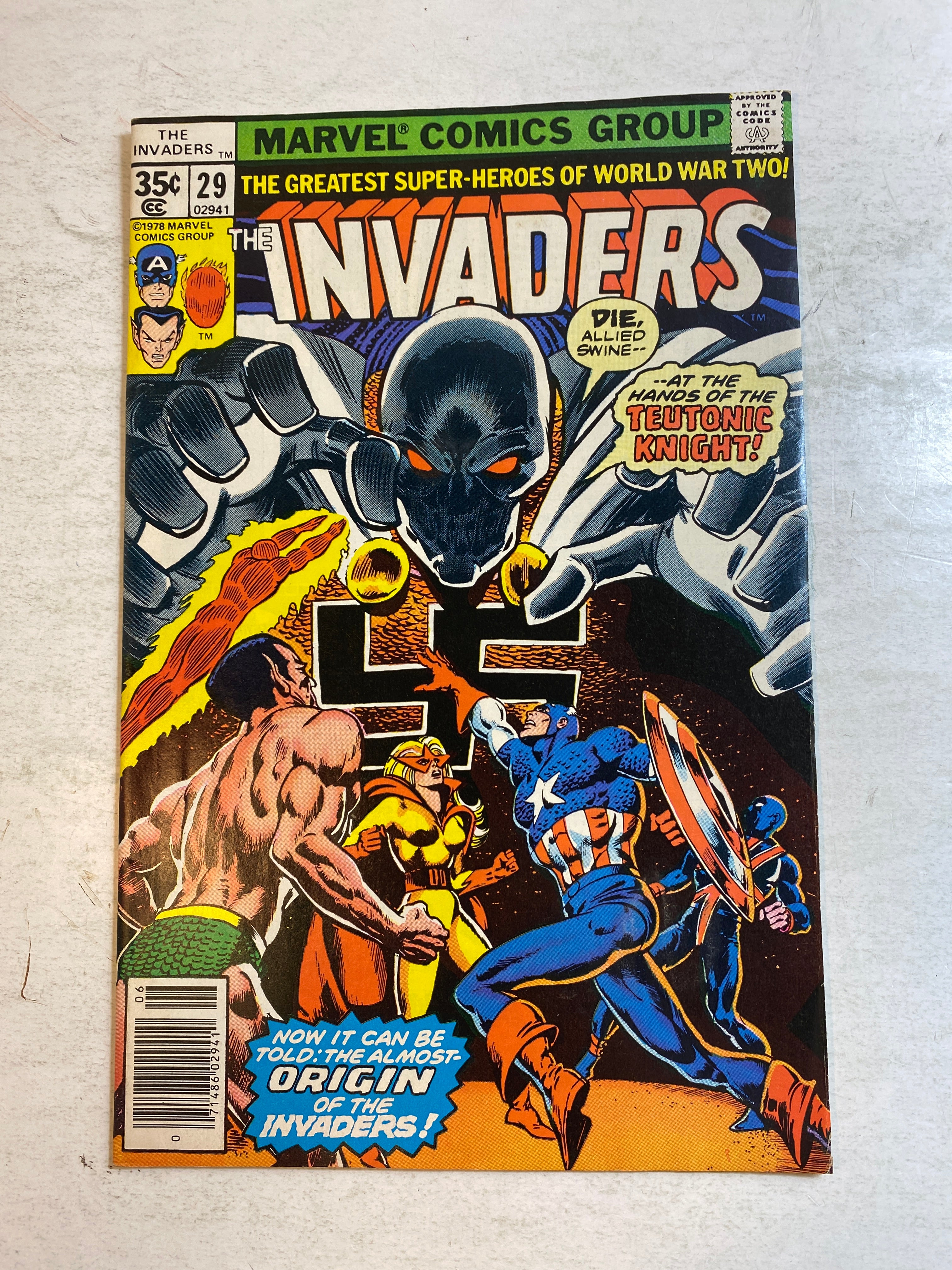 The Invaders #29 Marvel Comic Teutonic Knight 1978