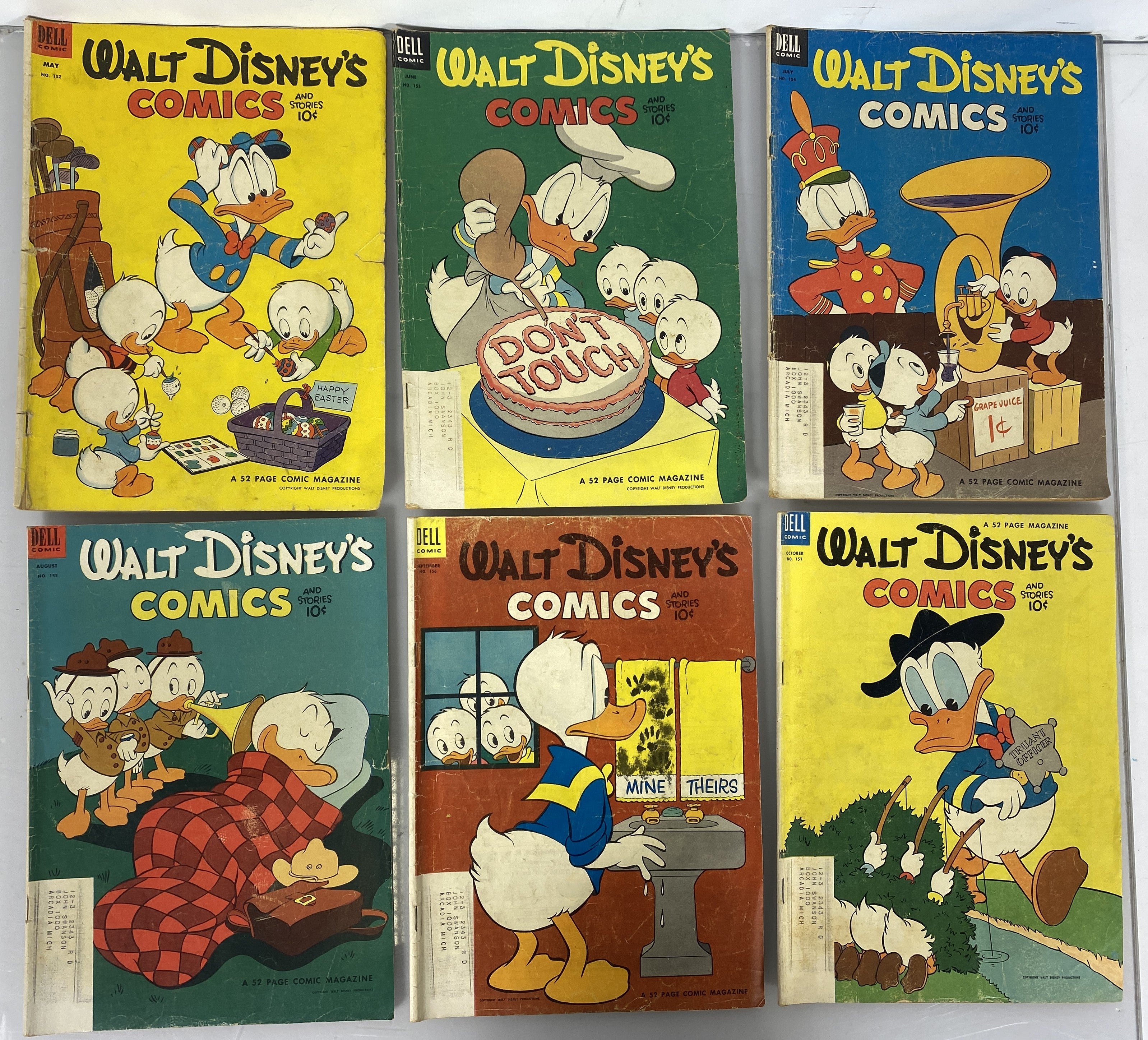Lot/Run of 24 Walt Disney Comics Dell Low Grade 1949-1953