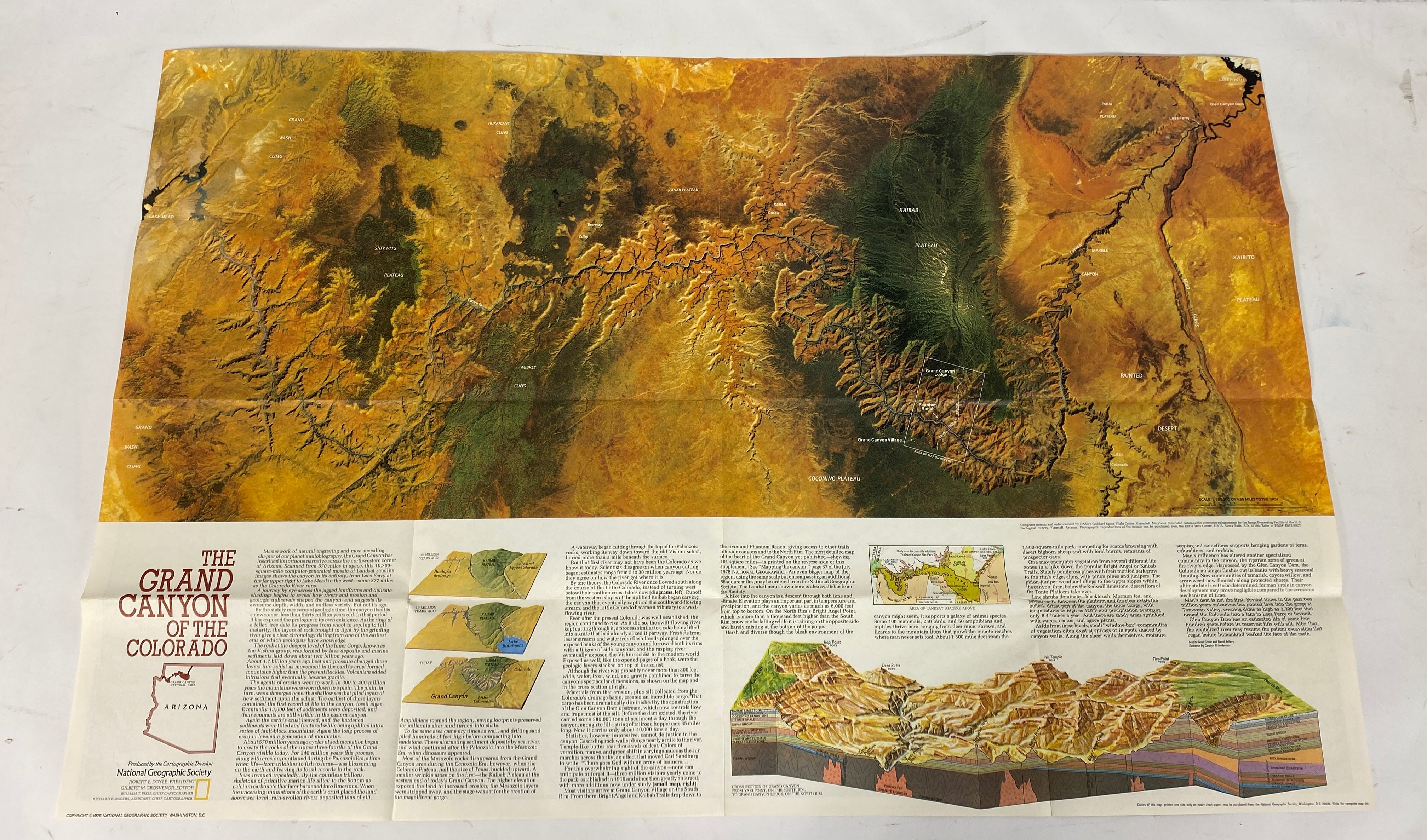 5 Nat Geo Maps: America's Federal Lands/Nat'l Parks & Monuments/Grand Canyon