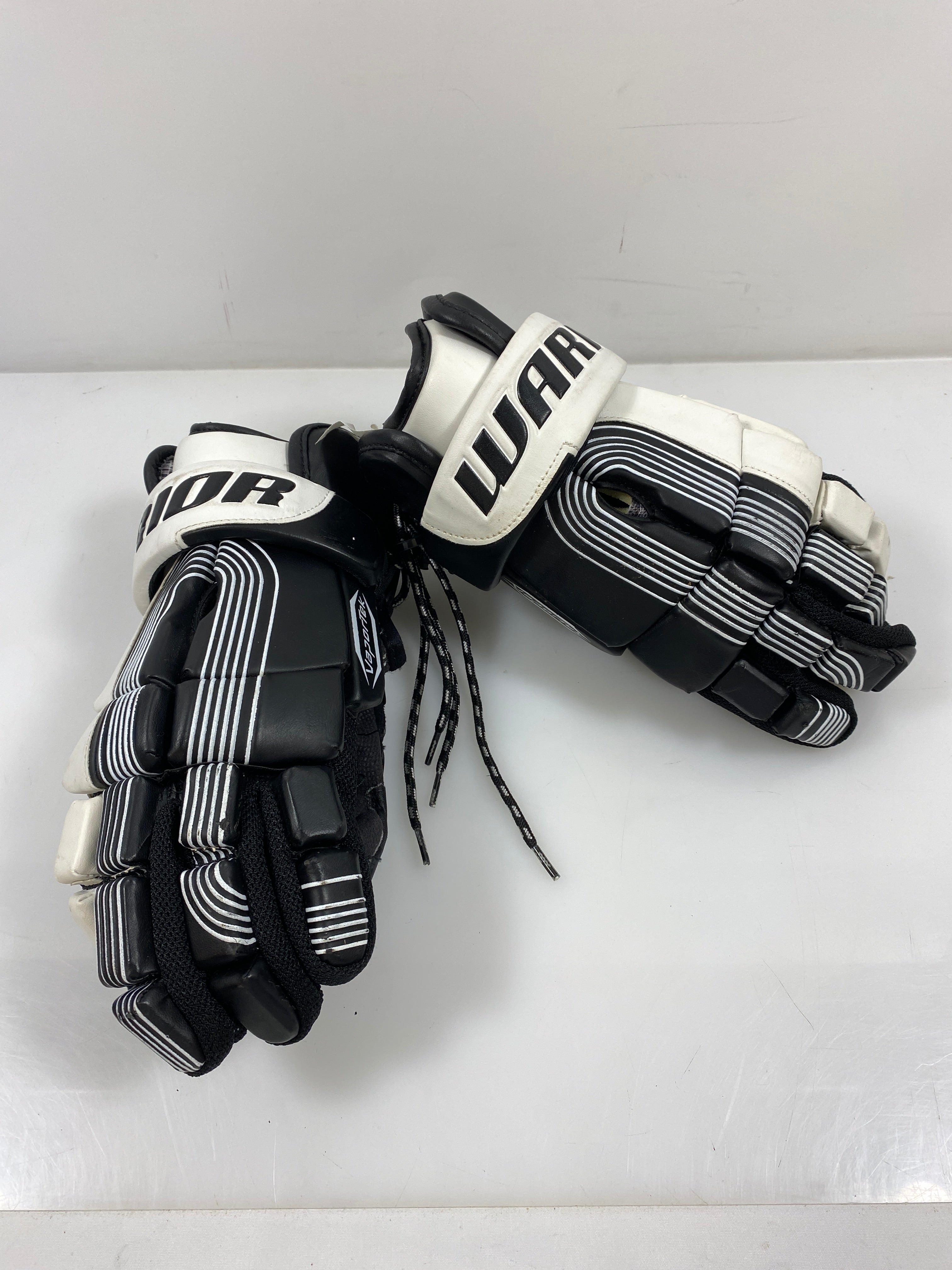 Warrior Hypno ll 13" GT Men's Lacrosse Gloves Black and White