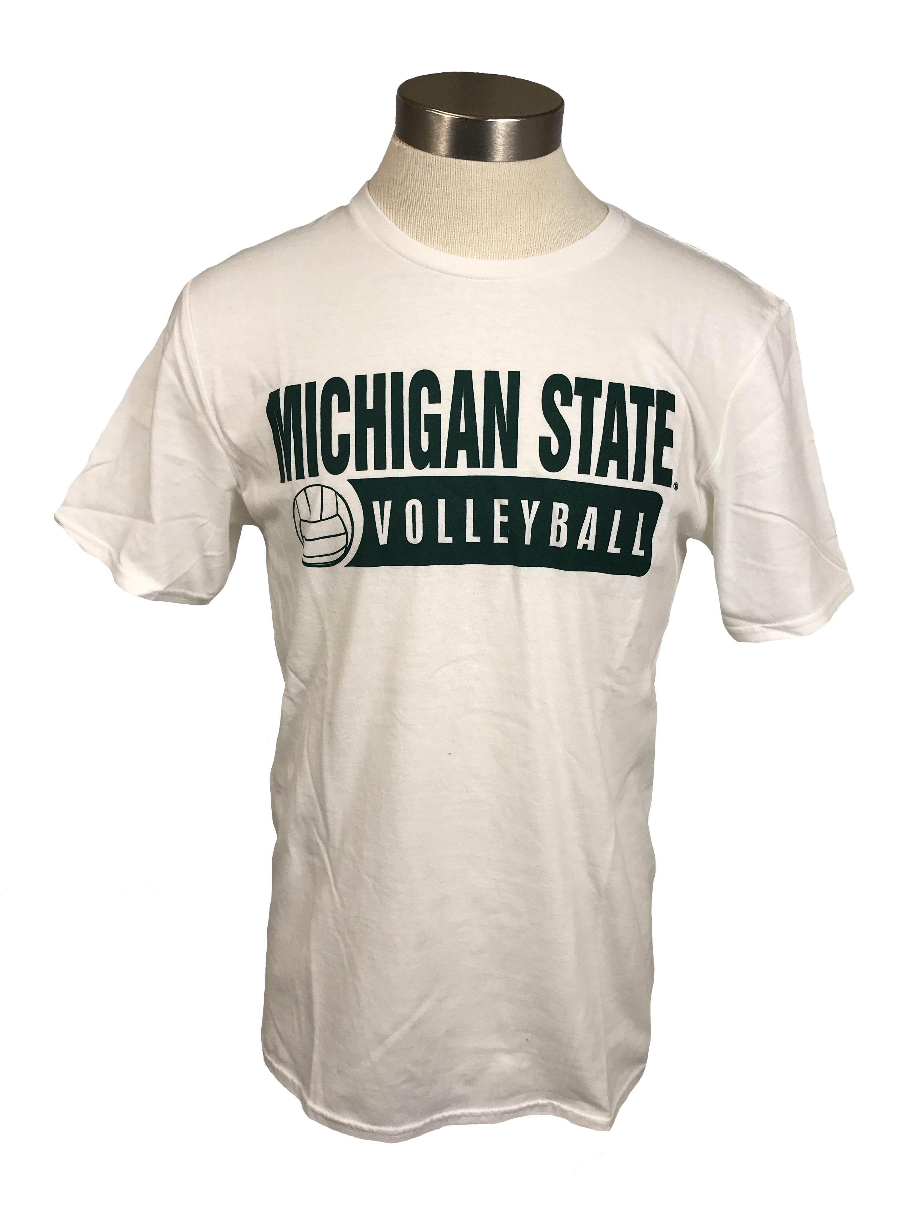 New White Michigan State Volleyball T-Shirt Unisex Size Medium