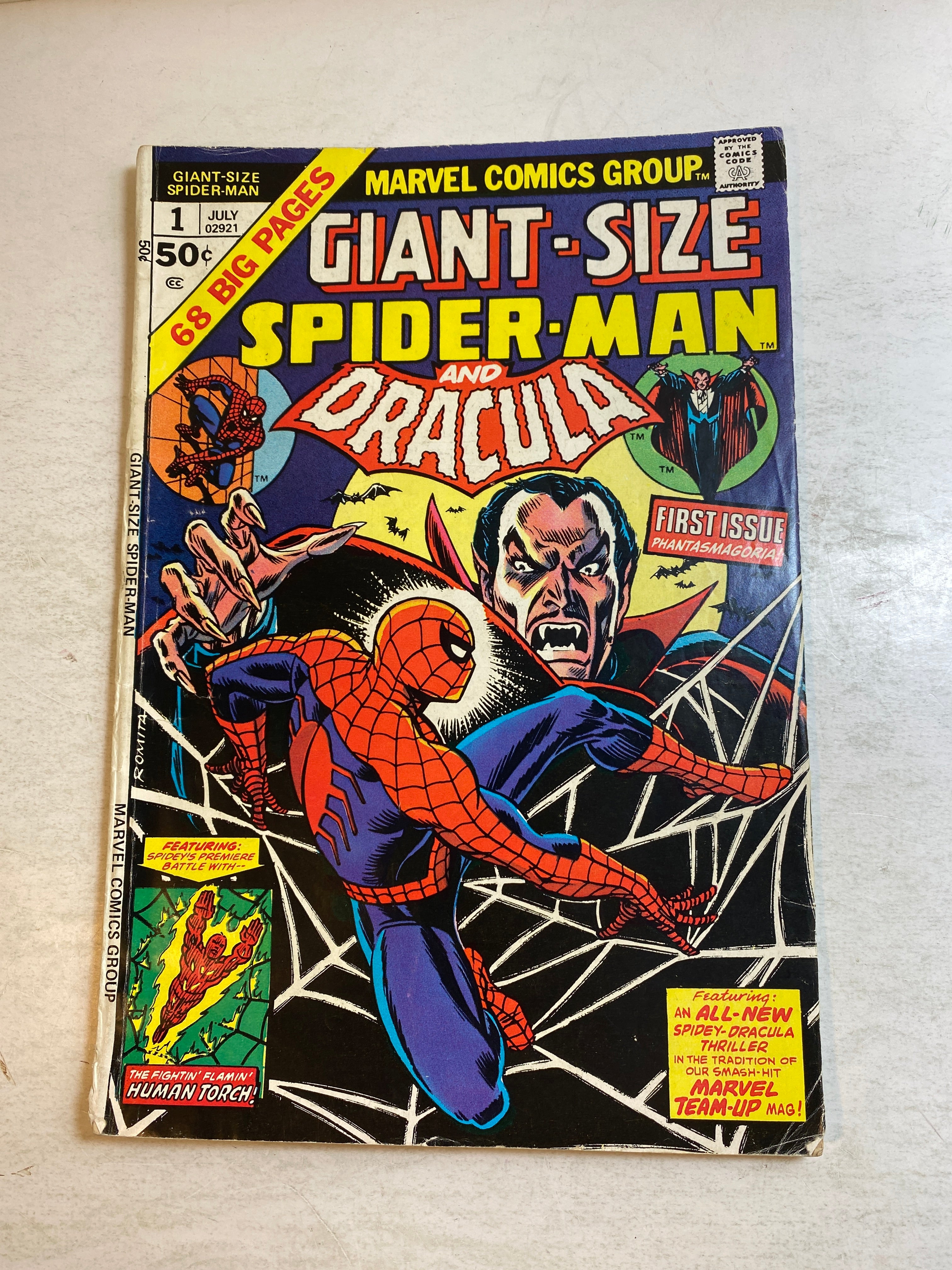 Spider-Man and Dracula Giant #1 Marvel Comic 1974