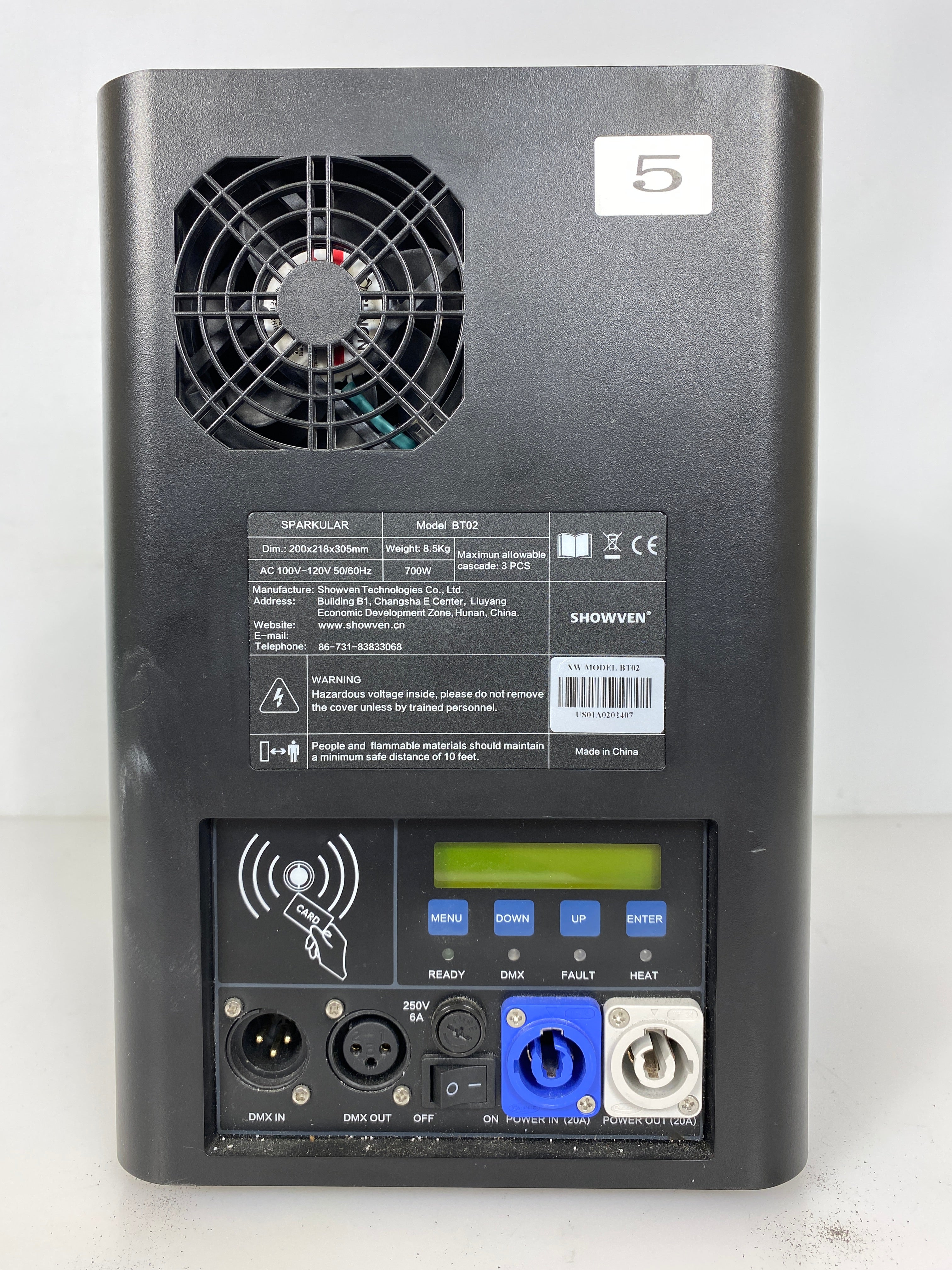 Showven Sparkular BT02 500W Cold Spark Effect Machine