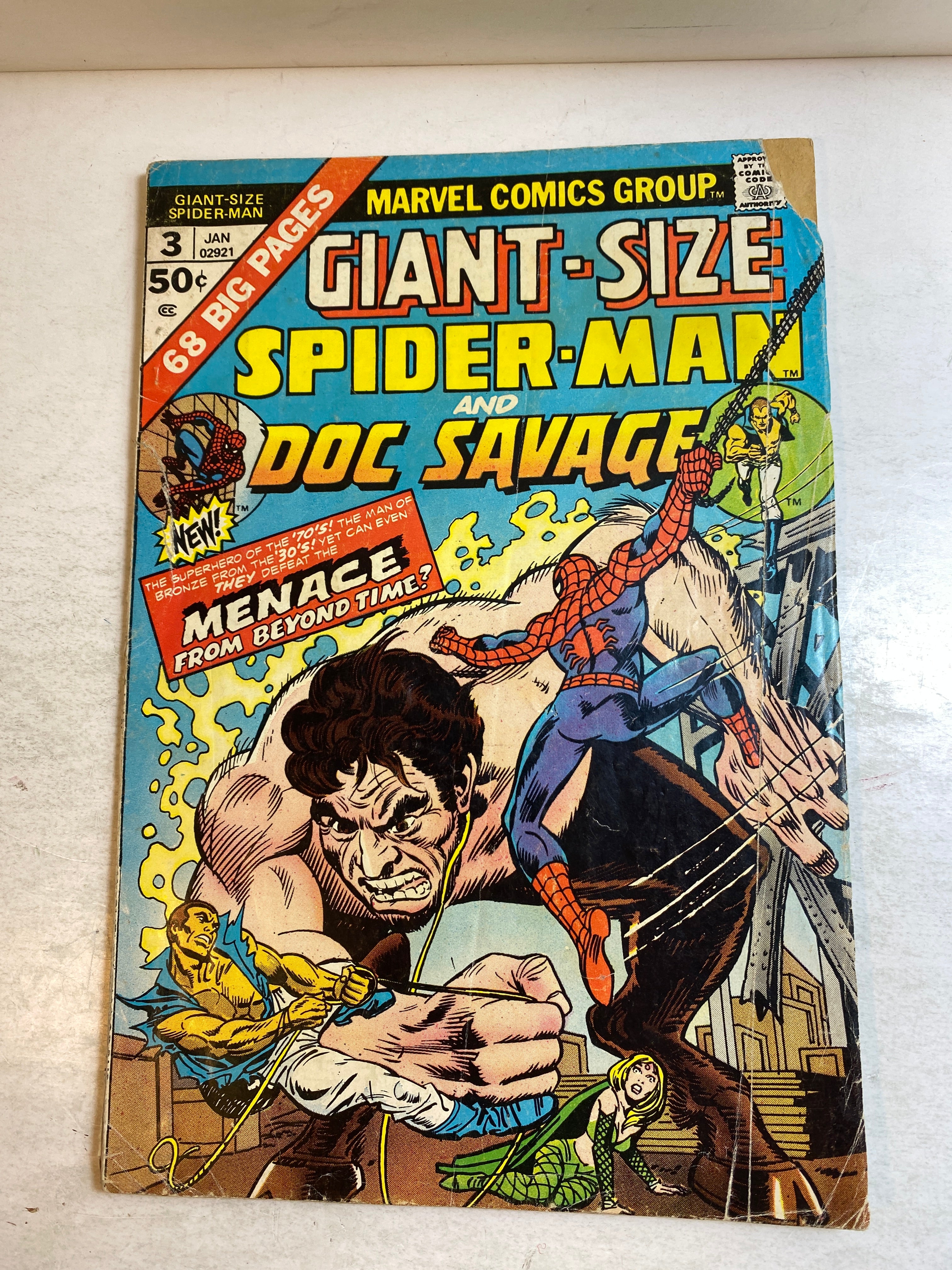 Spider-Man and Doc Savage #3 Giant Marvel Comic 1974