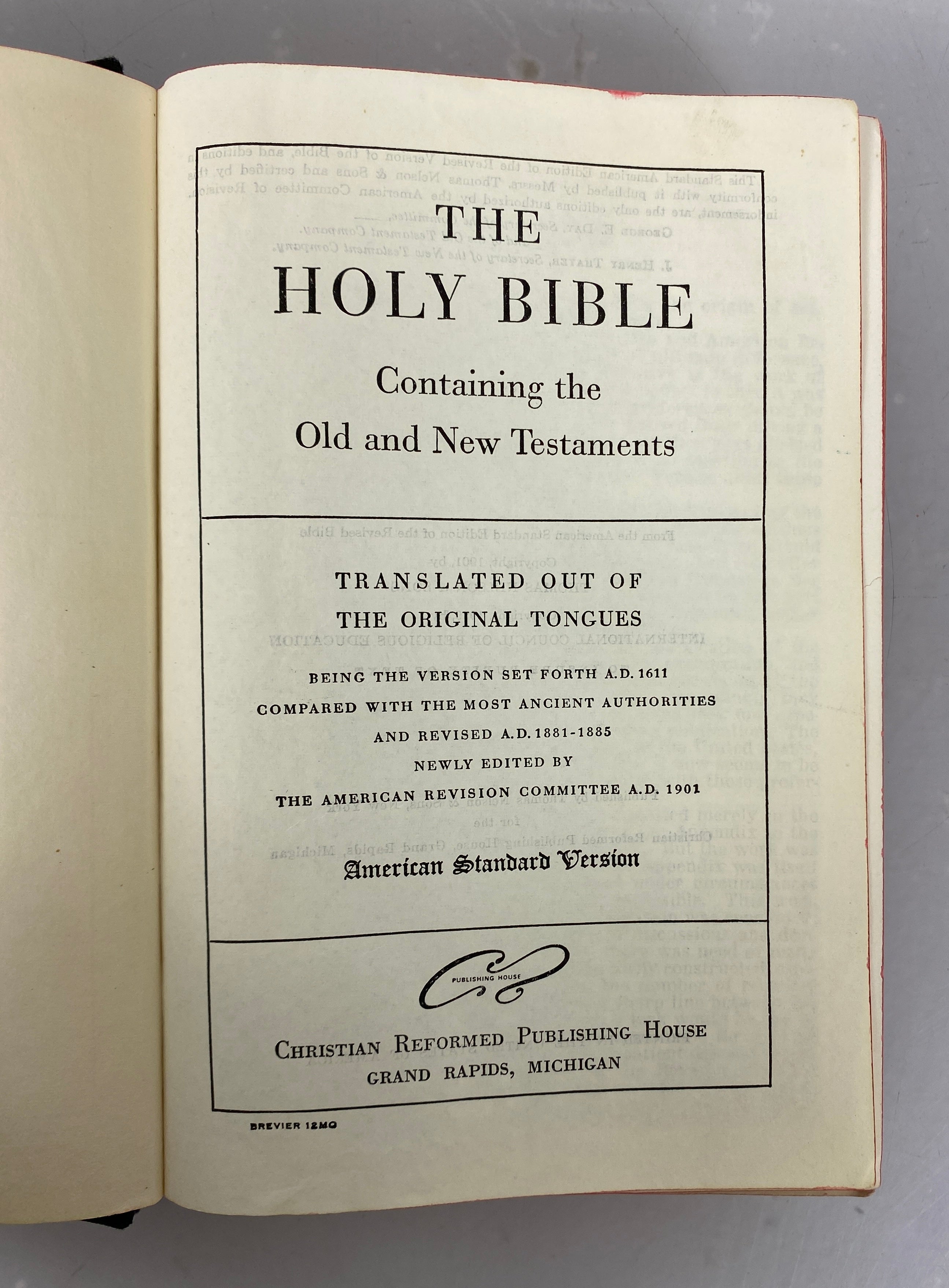Holy Bible American Standard Version 1929 Thomas Nelson & Sons HC