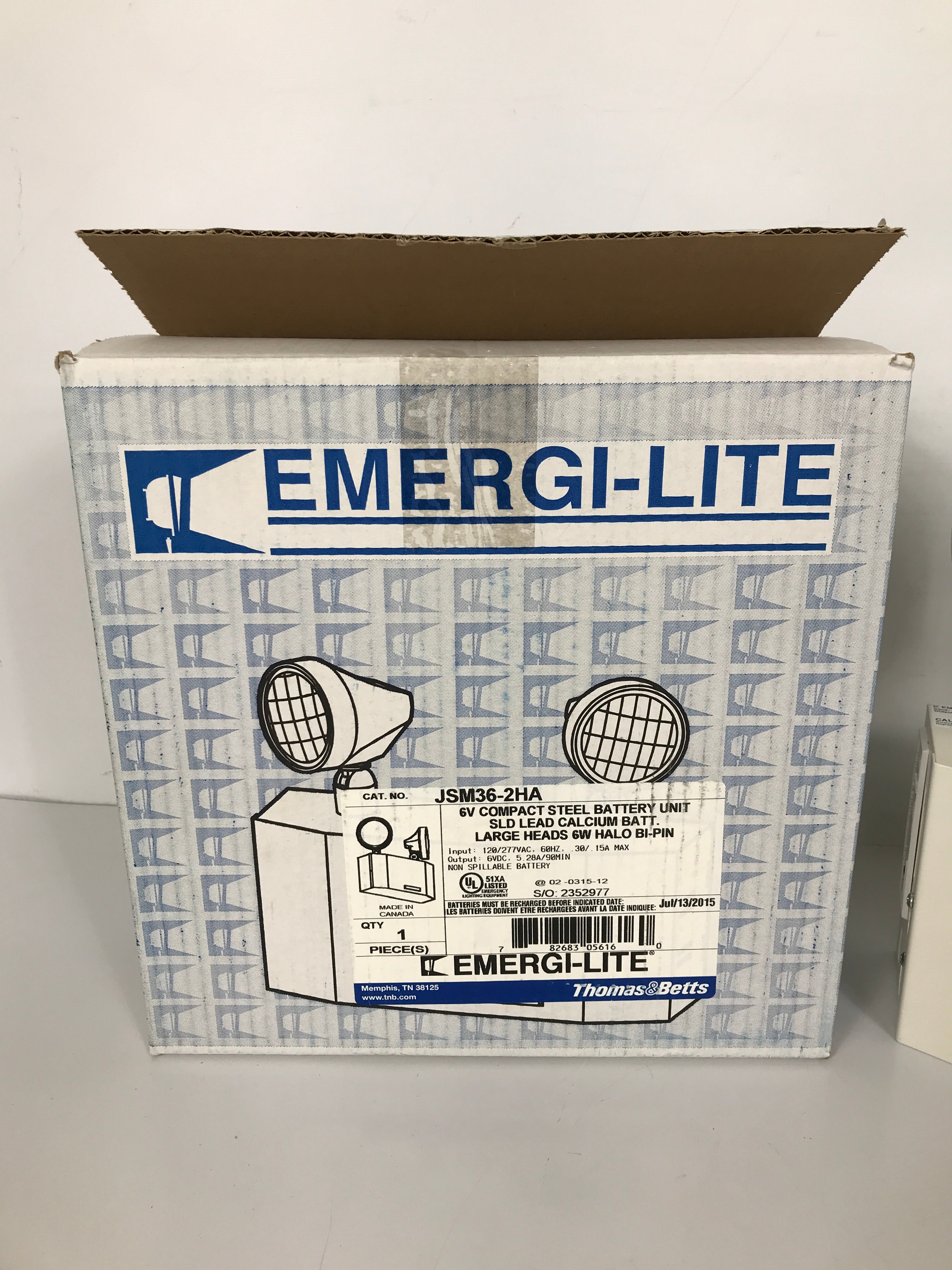 Emergi-Lite 6V Compact Steel Battery Unit Light with Large 6W Heads
