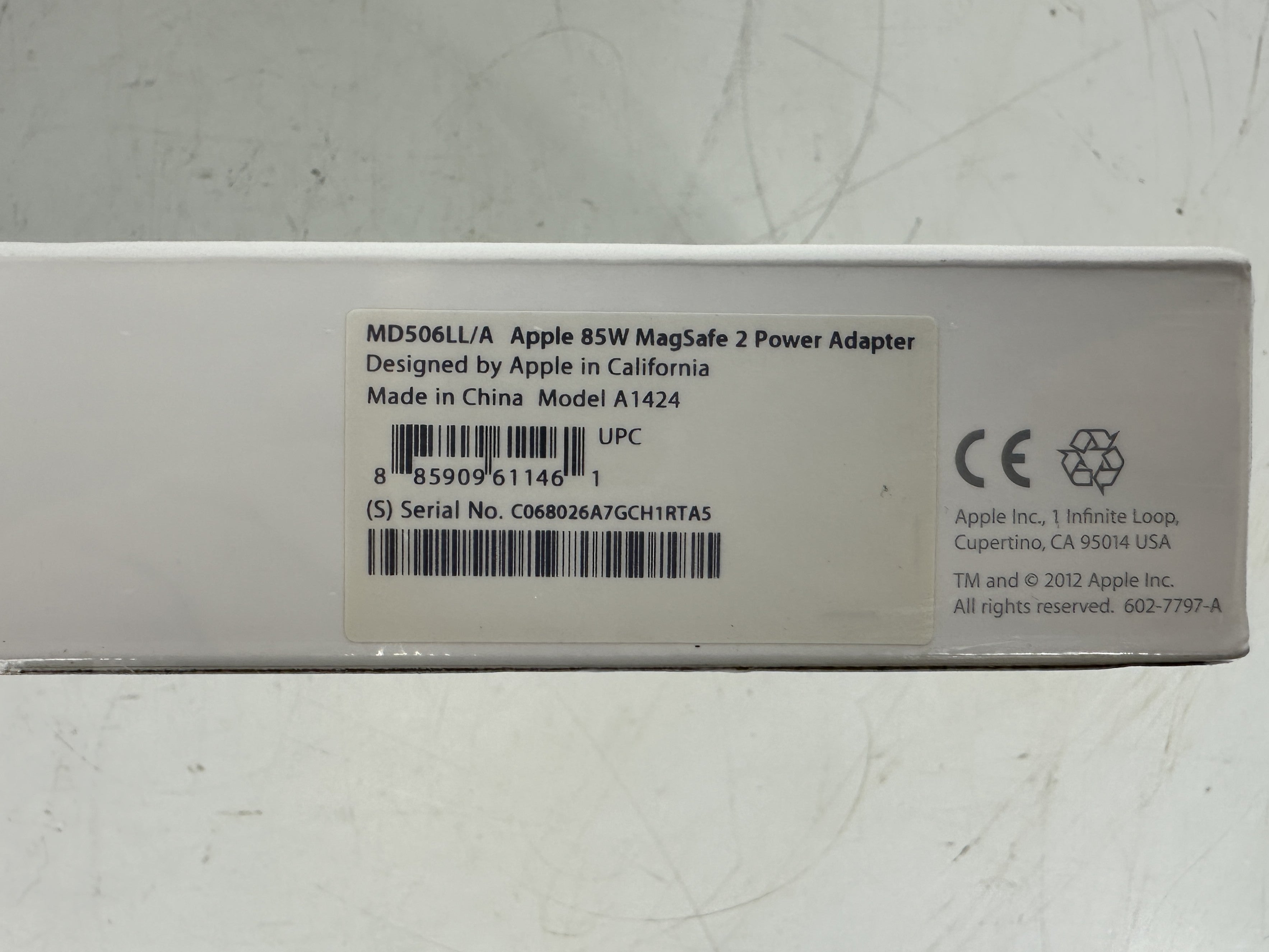 Apple A1424 85W MageSafe 2 Power Adapter