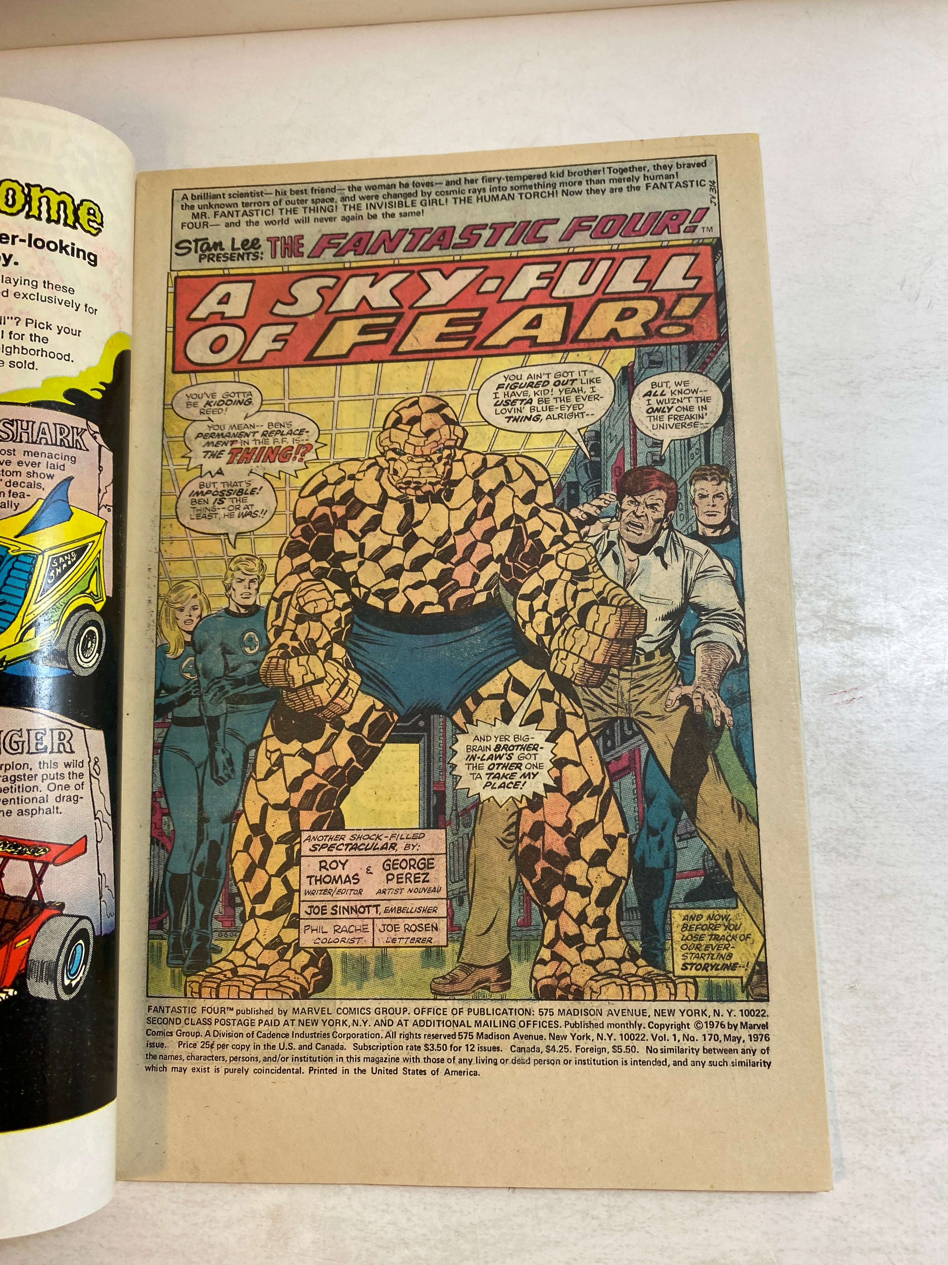 Fantastic Four #170 Marvel Comic 1976