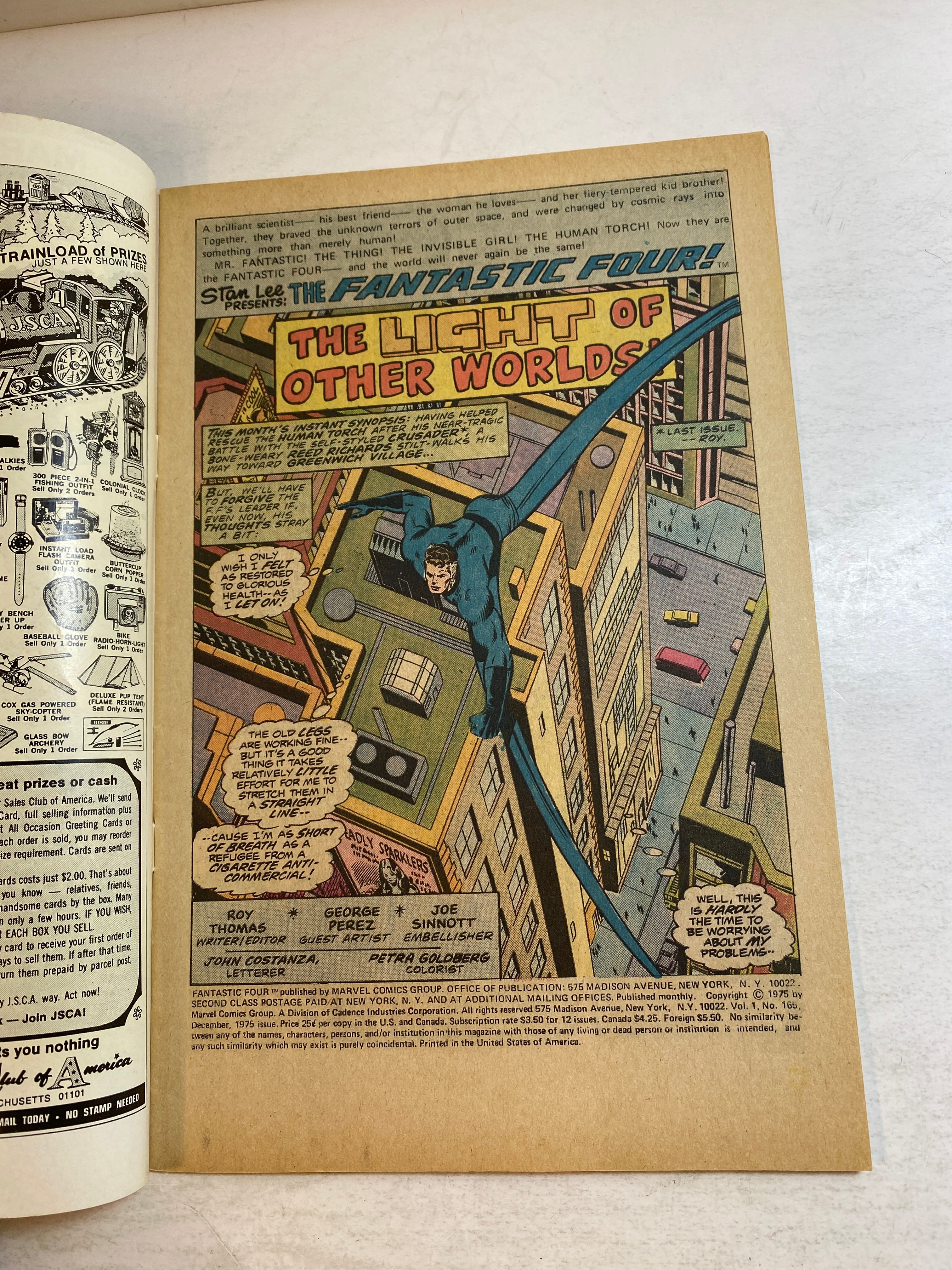 Fantastic Four #165 Marvel Comic 1975