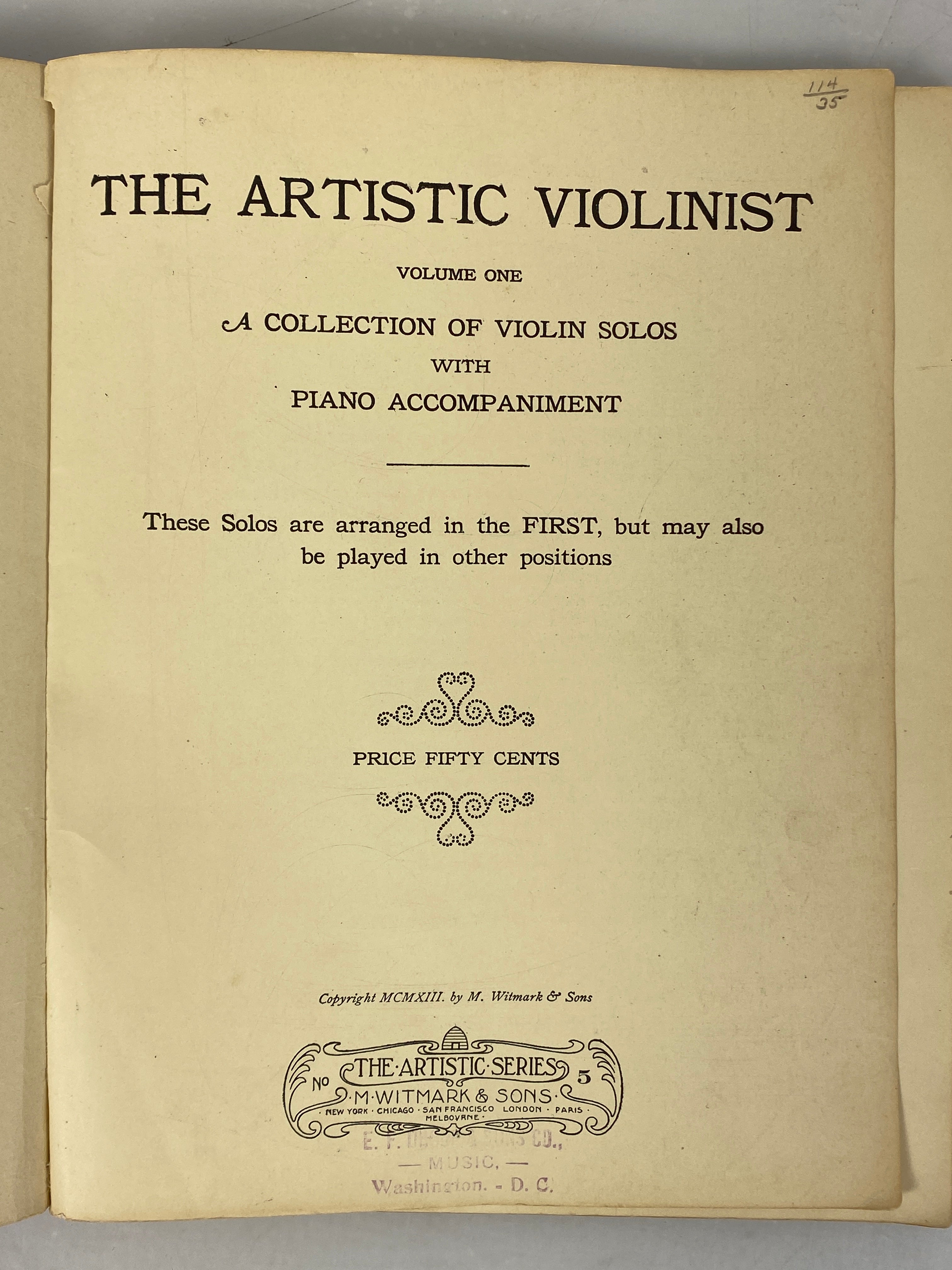 Lot of Antique Violin Music: The Artistic Violinist/The Holy City 1900-1913
