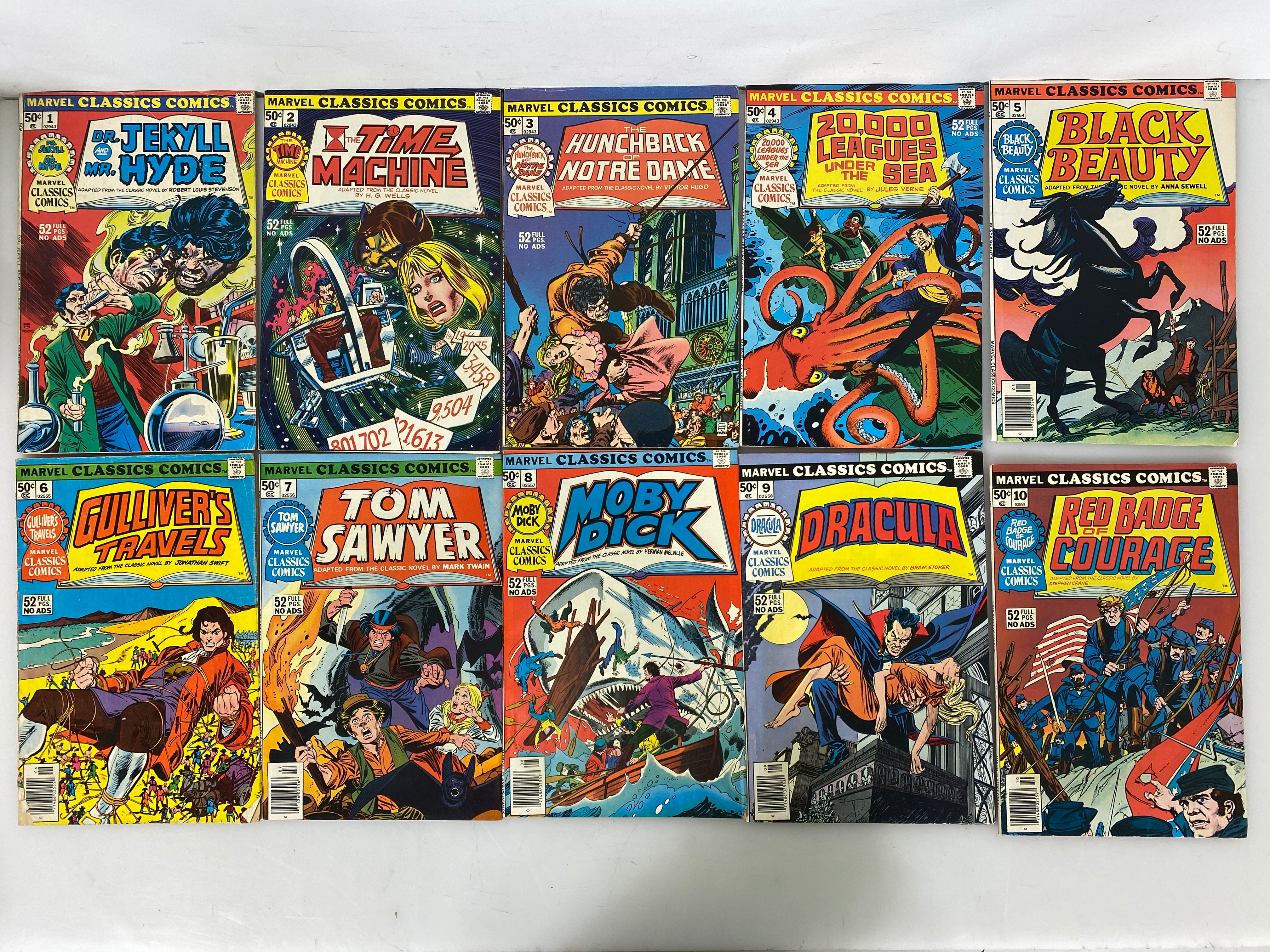 Lot of 36 Marvel Classics Comics 1976-1977