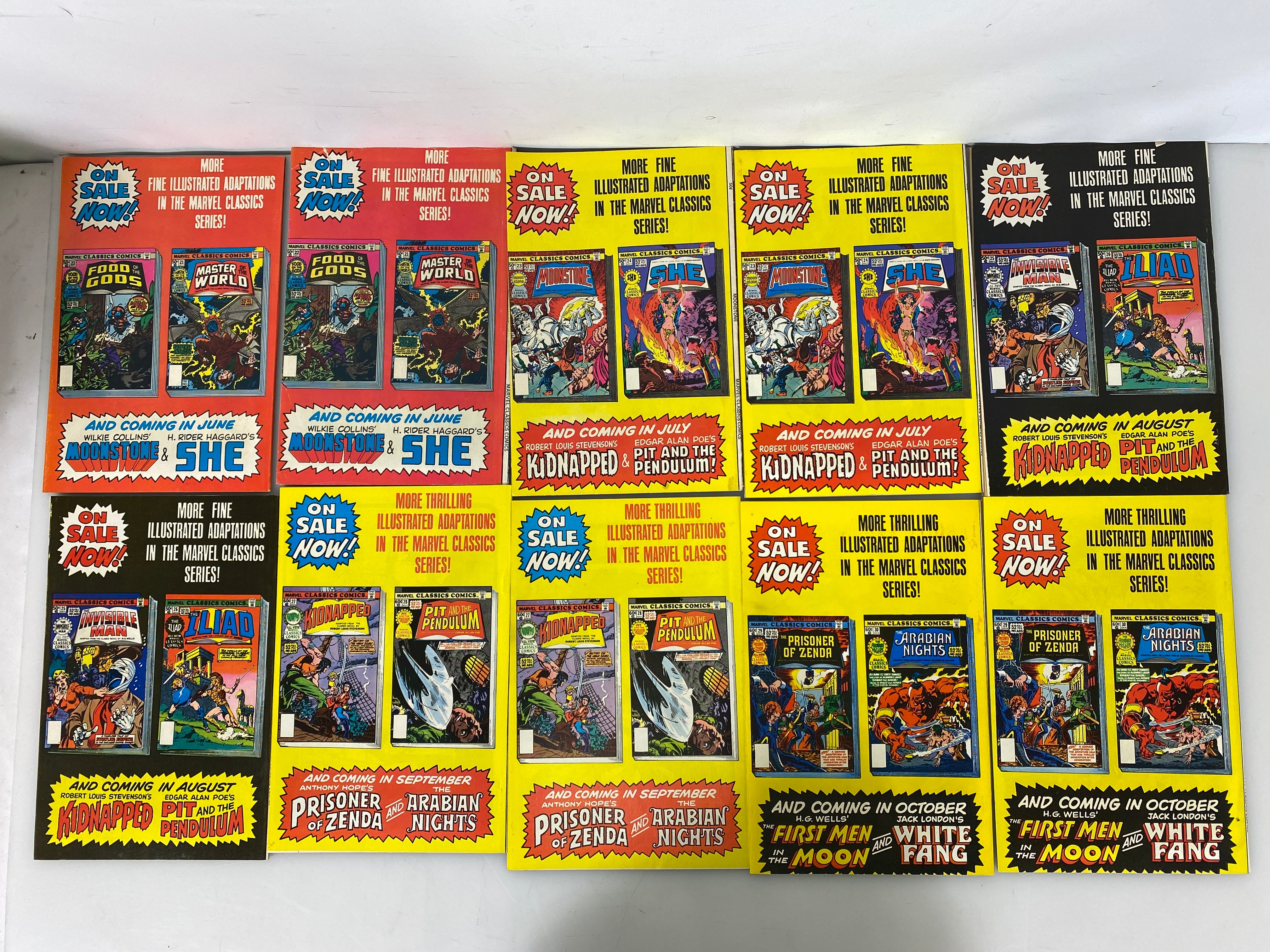 Lot of 36 Marvel Classics Comics 1976-1977