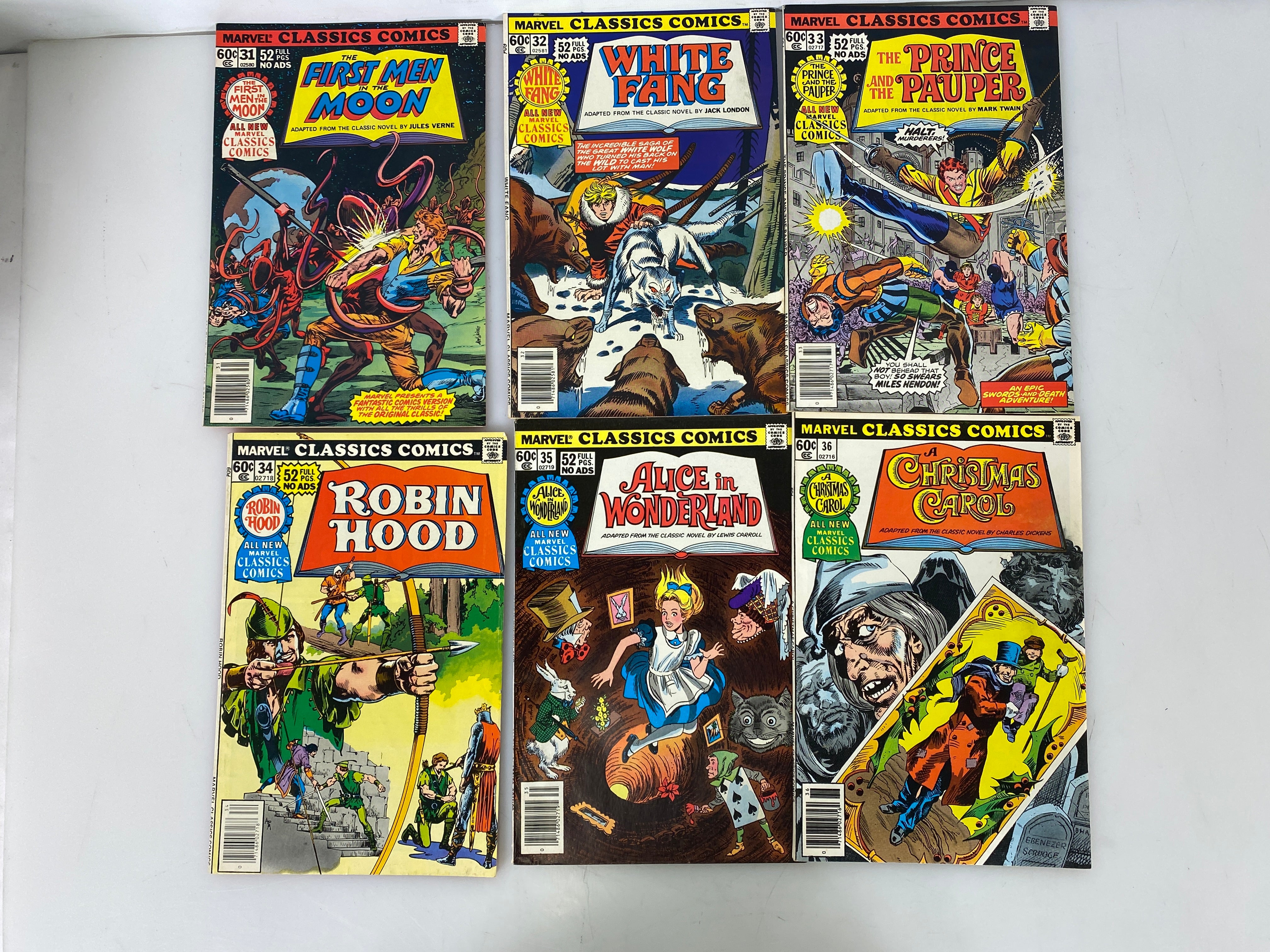 Lot of 36 Marvel Classics Comics 1976-1977