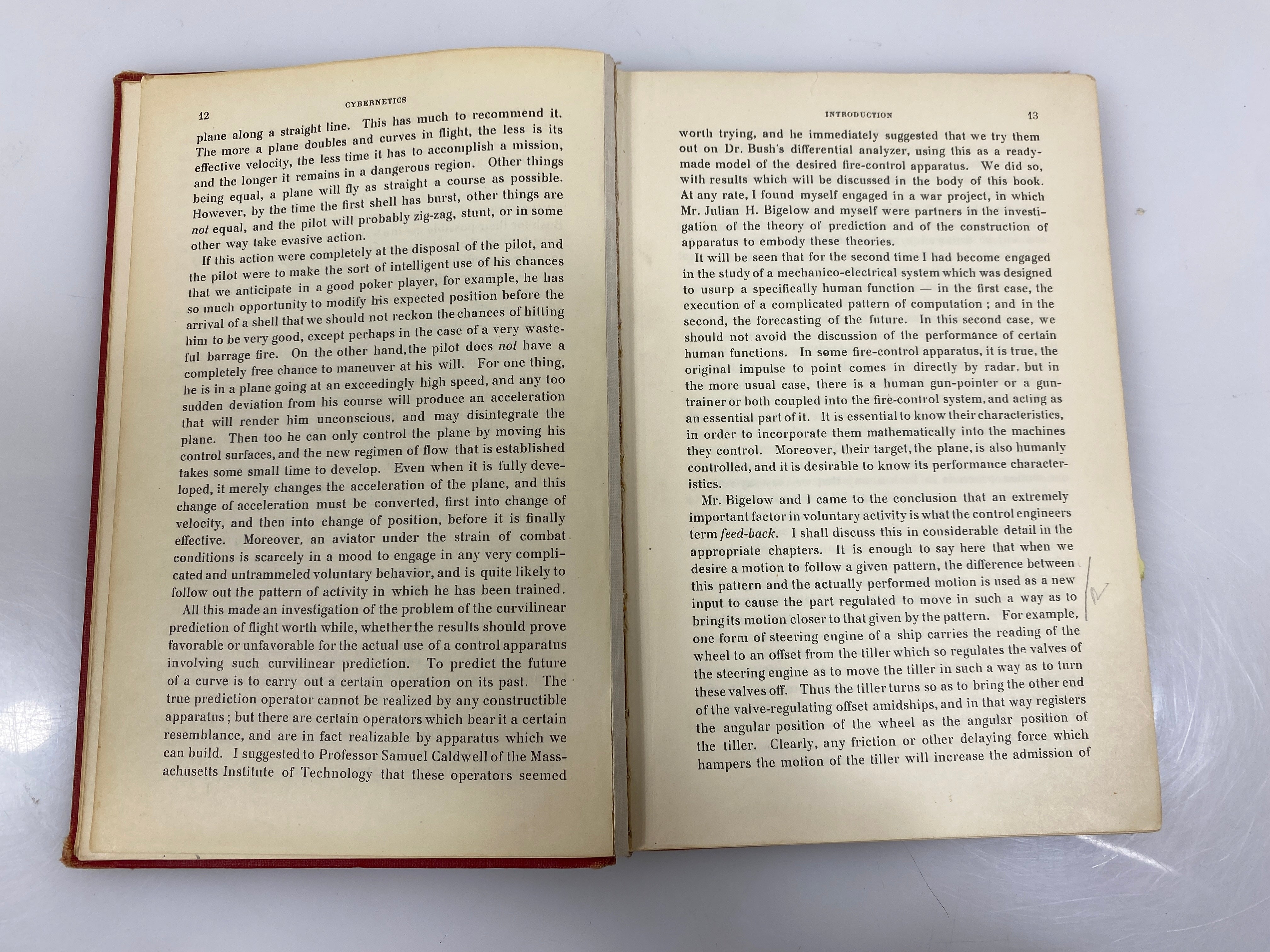 Cybernetics by N. Wiener 12th Print 1955 Ex-Library HC