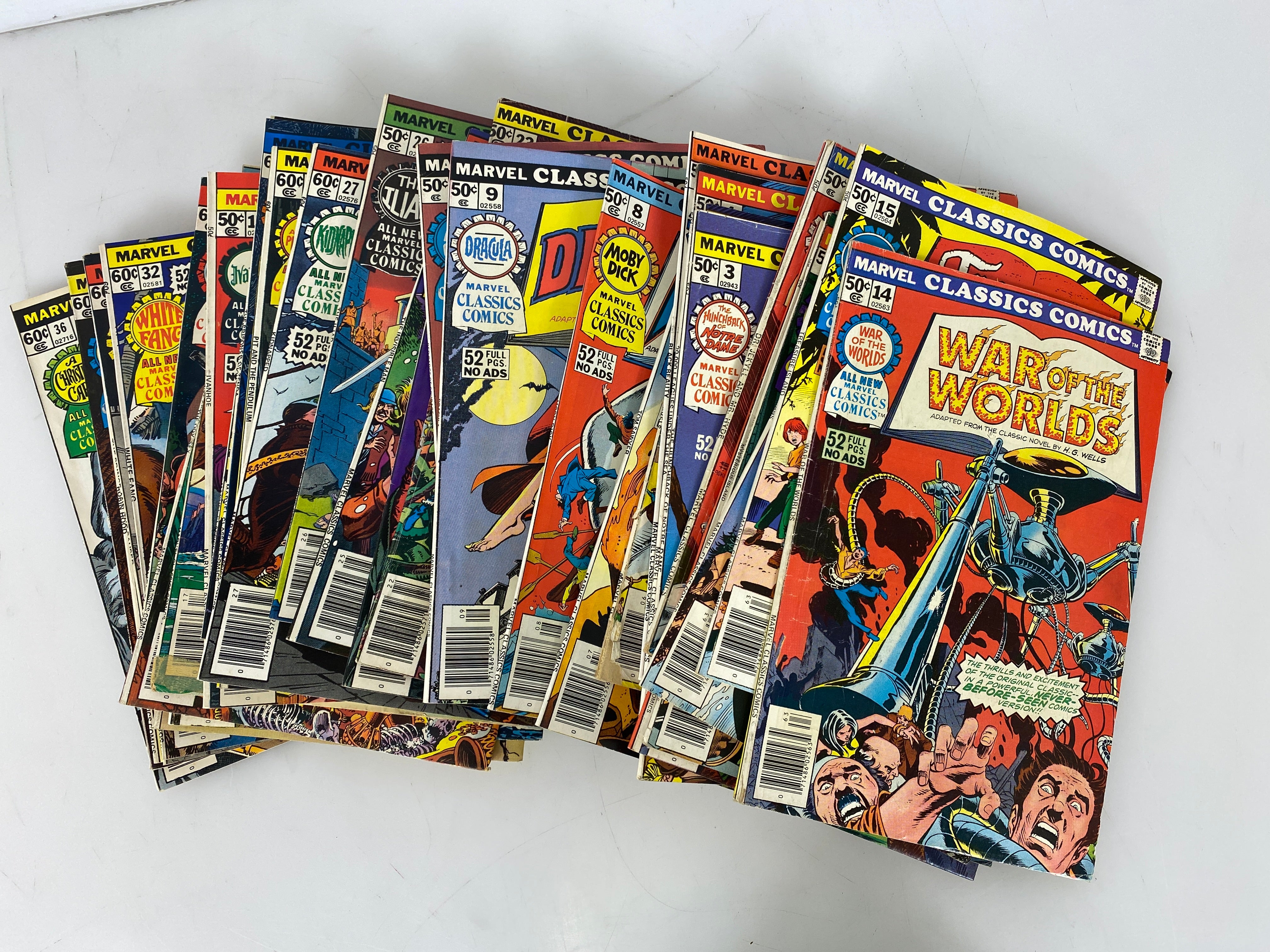 Lot of 36 Marvel Classics Comics 1976-1977
