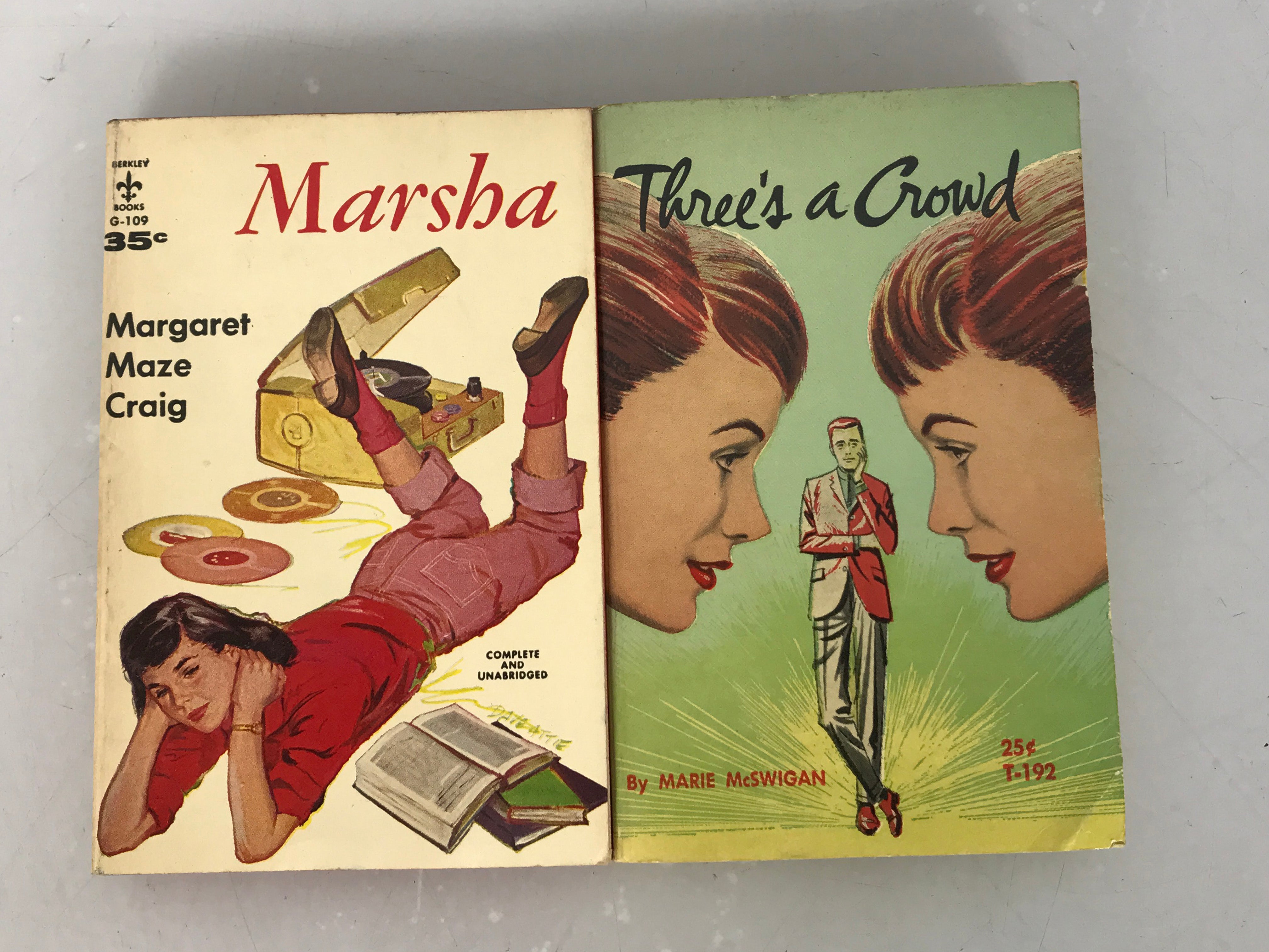 Lot of 2 Vintage Teen Romance Books 1955-1961 SC