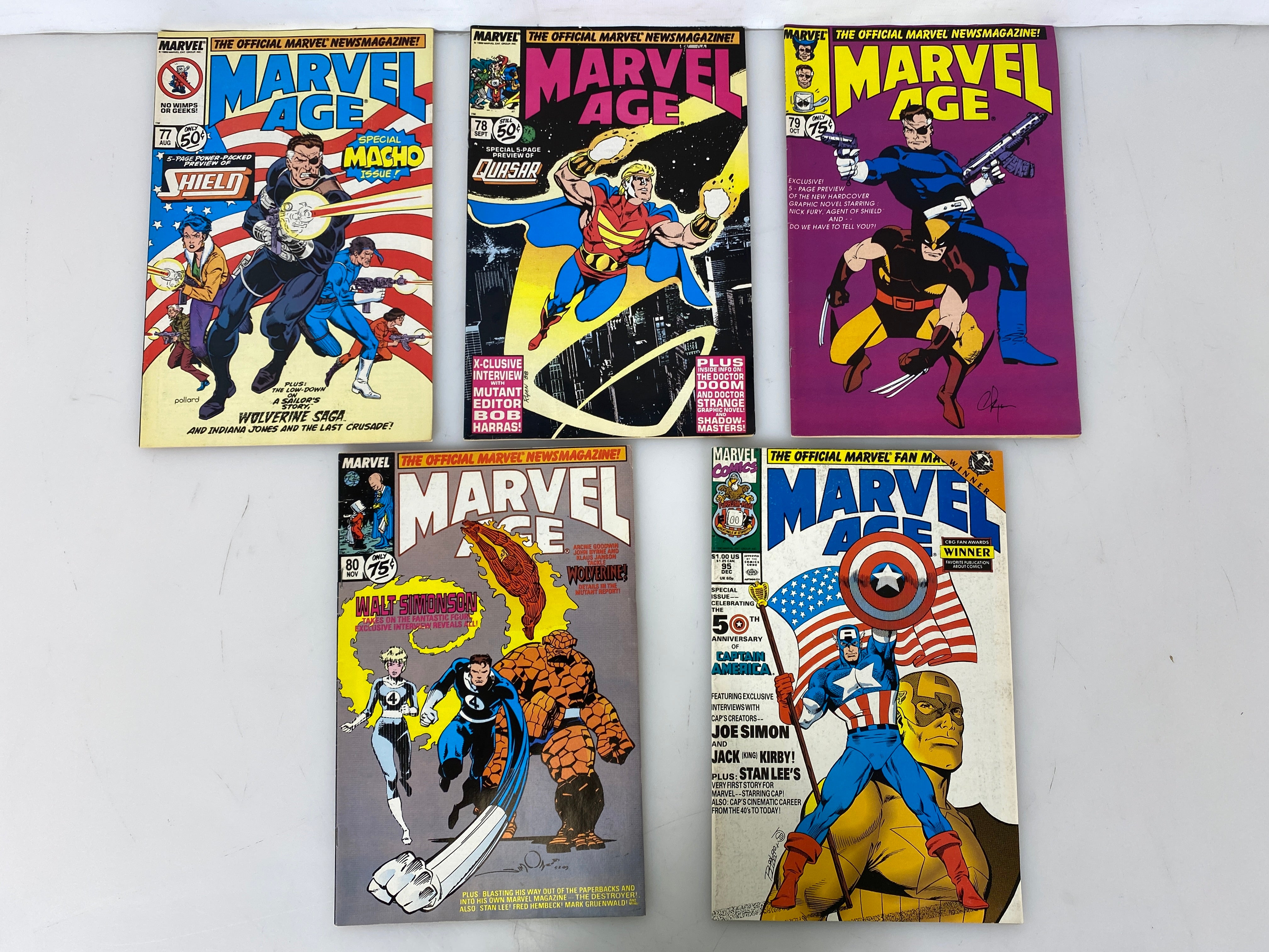 Lot of 25 Marvel Age Comic Magazines 1983-1990