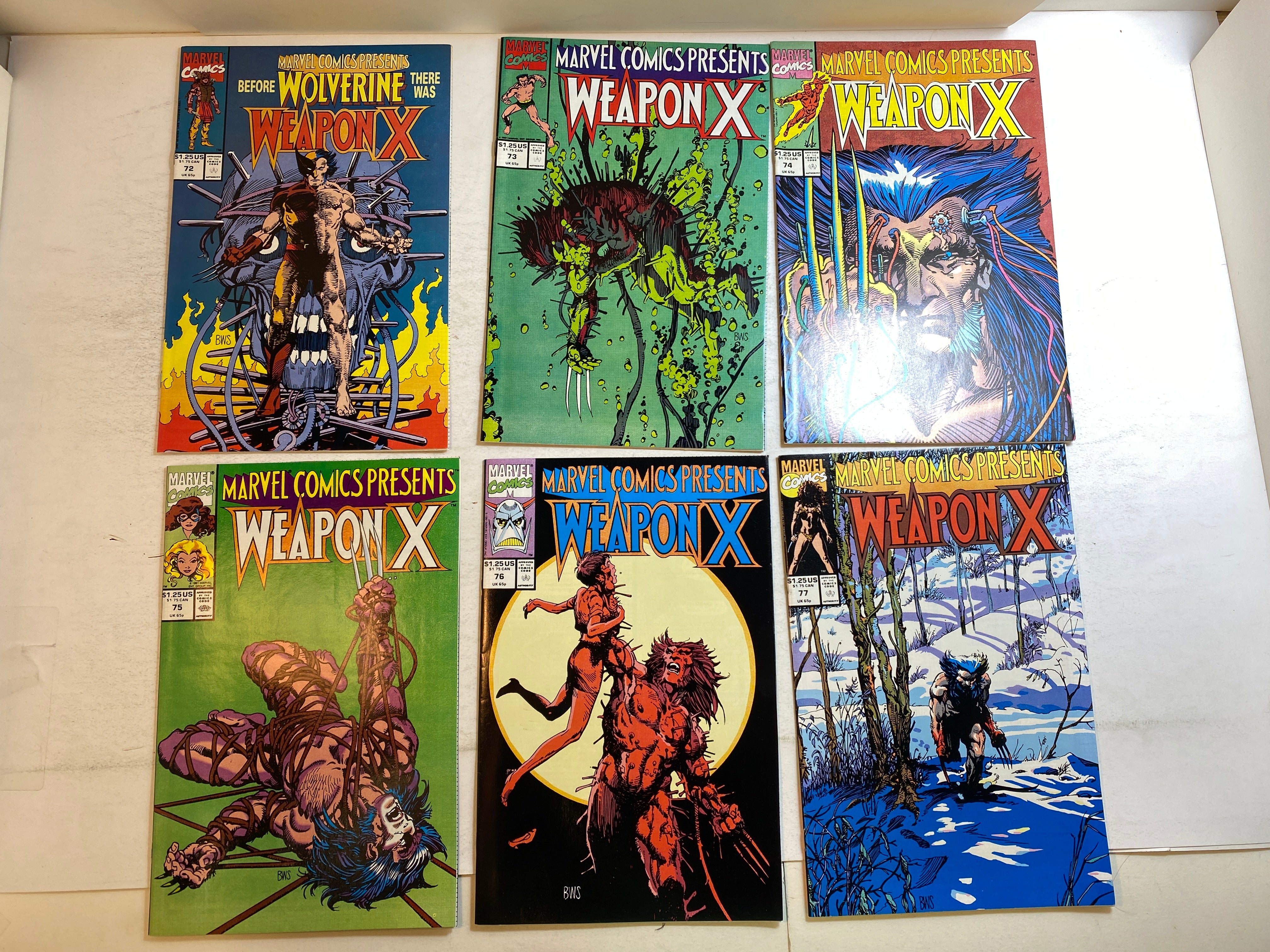 Run of 13 Marvel Comics Presents Weapon X Arc Wolverine 1991