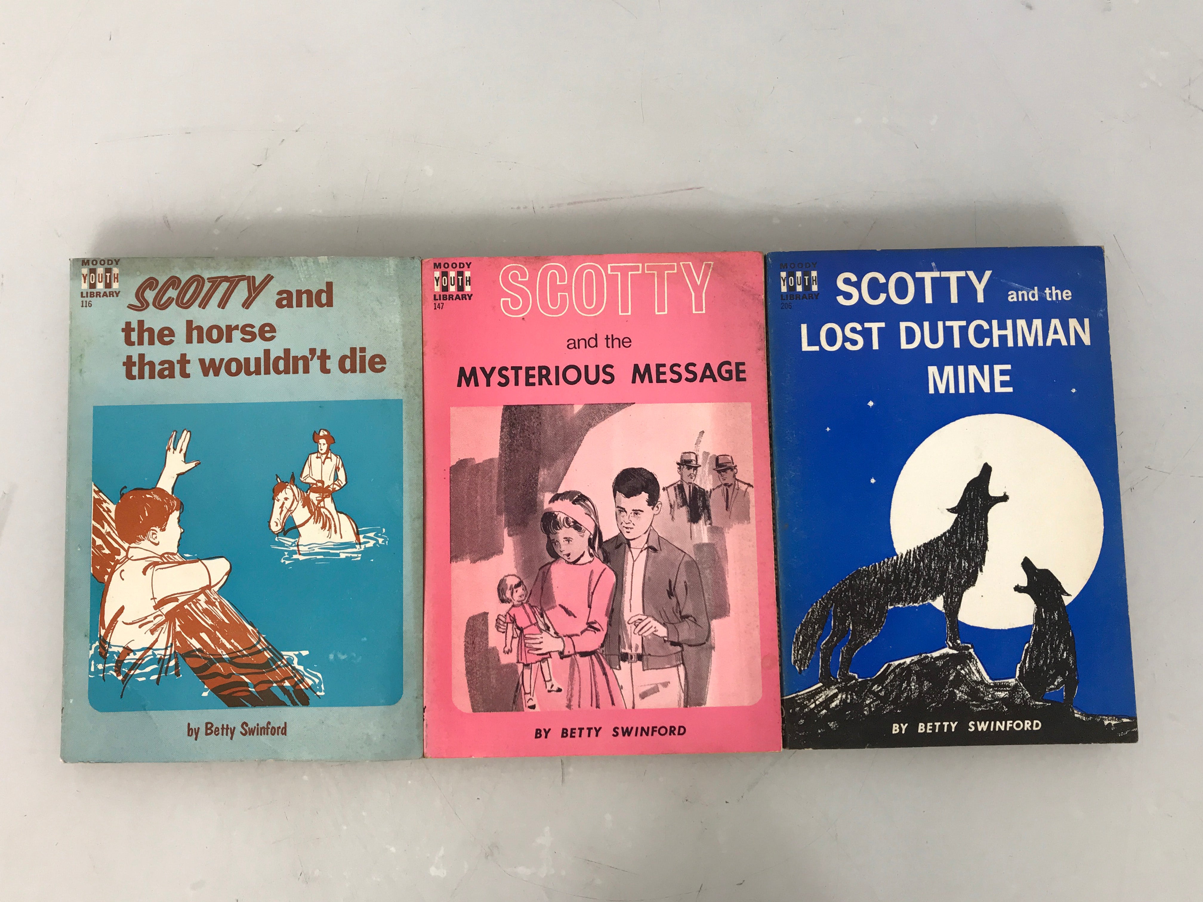 Lot of 3 Vintage Scotty Books by Betty Swinford 1963-1969