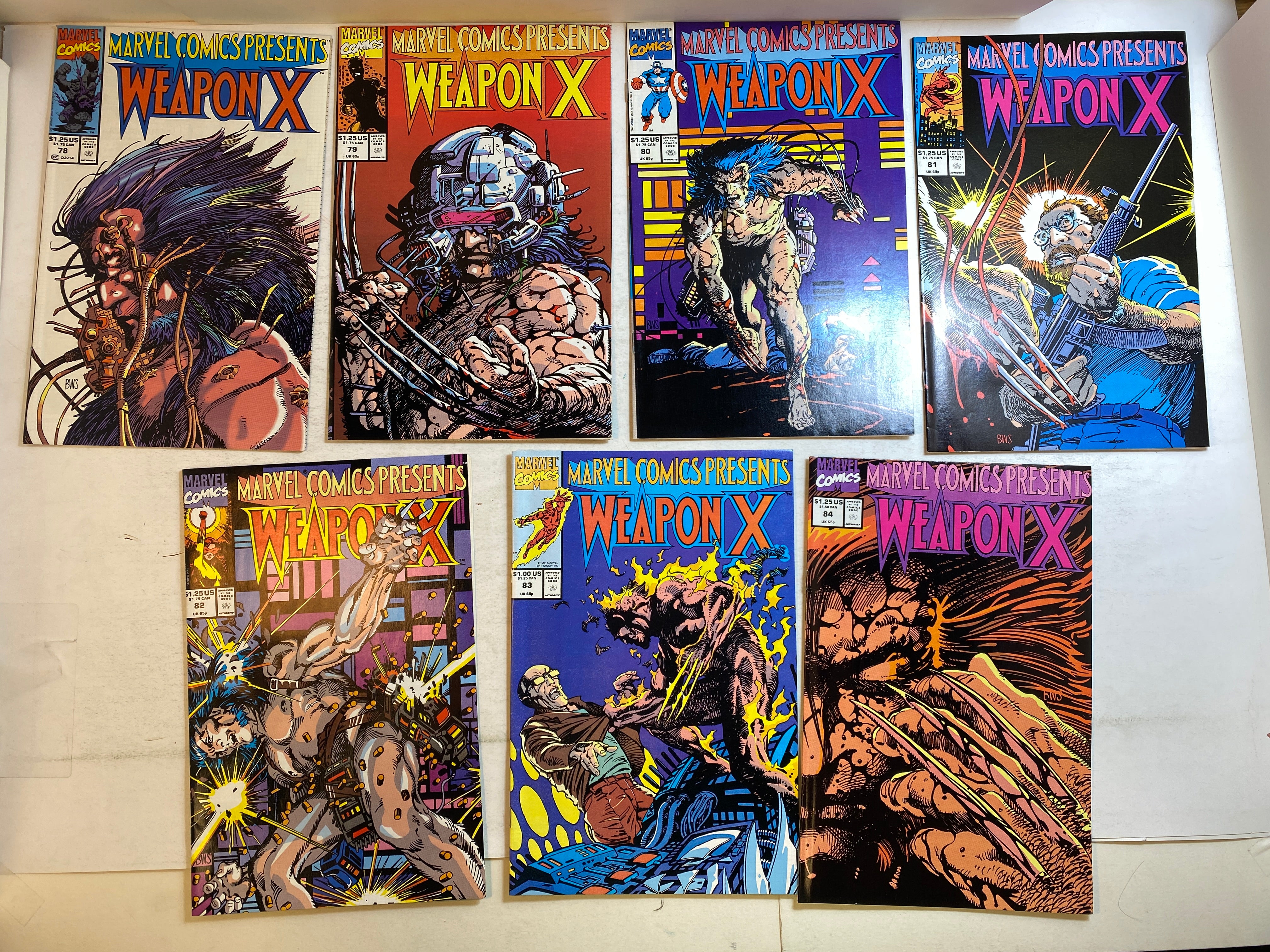 Run of 13 Marvel Comics Presents Weapon X Arc Wolverine 1991