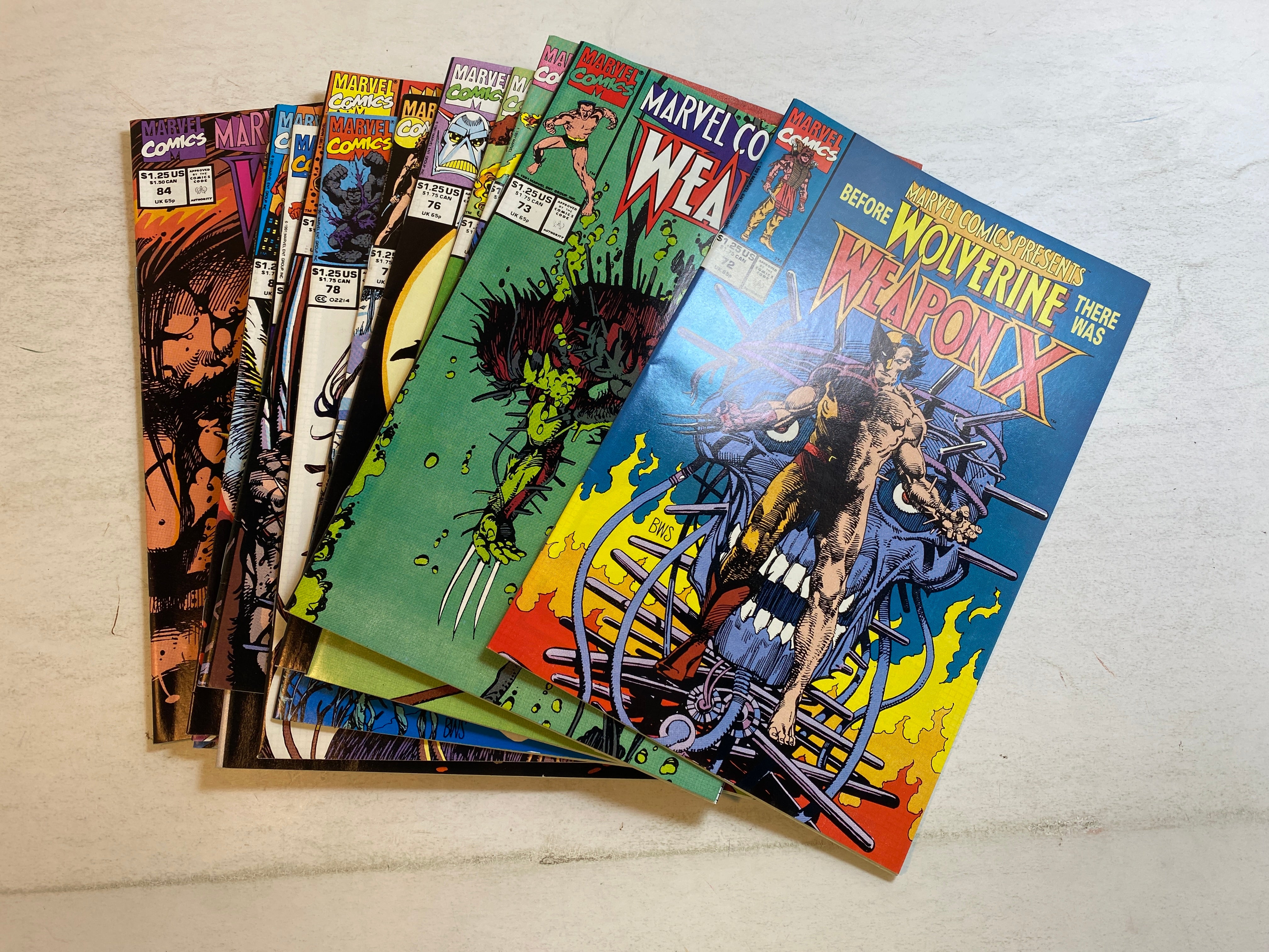 Run of 13 Marvel Comics Presents Weapon X Arc Wolverine 1991