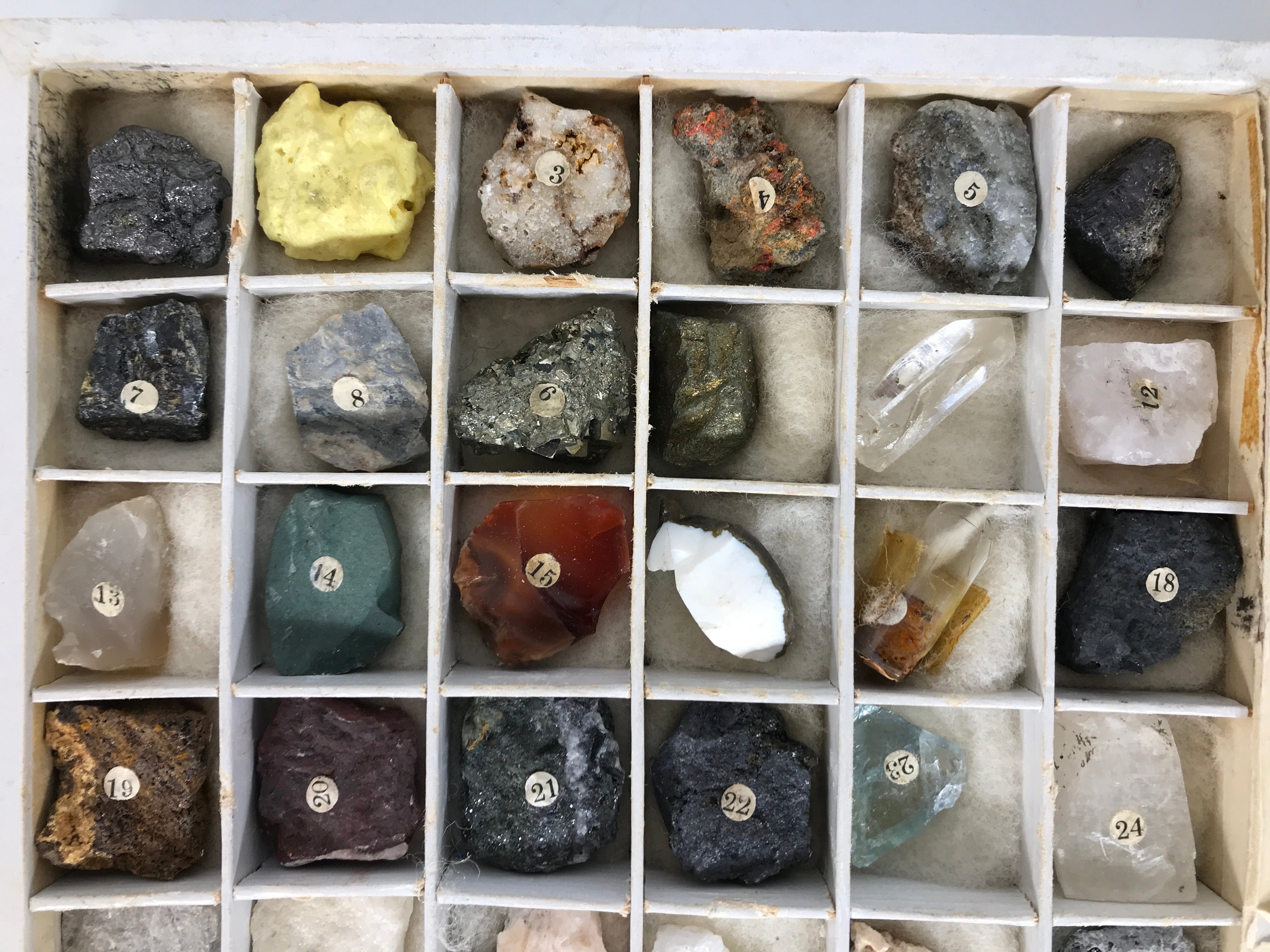 Vintage Rock and Mineral Specimens Boxed Collection