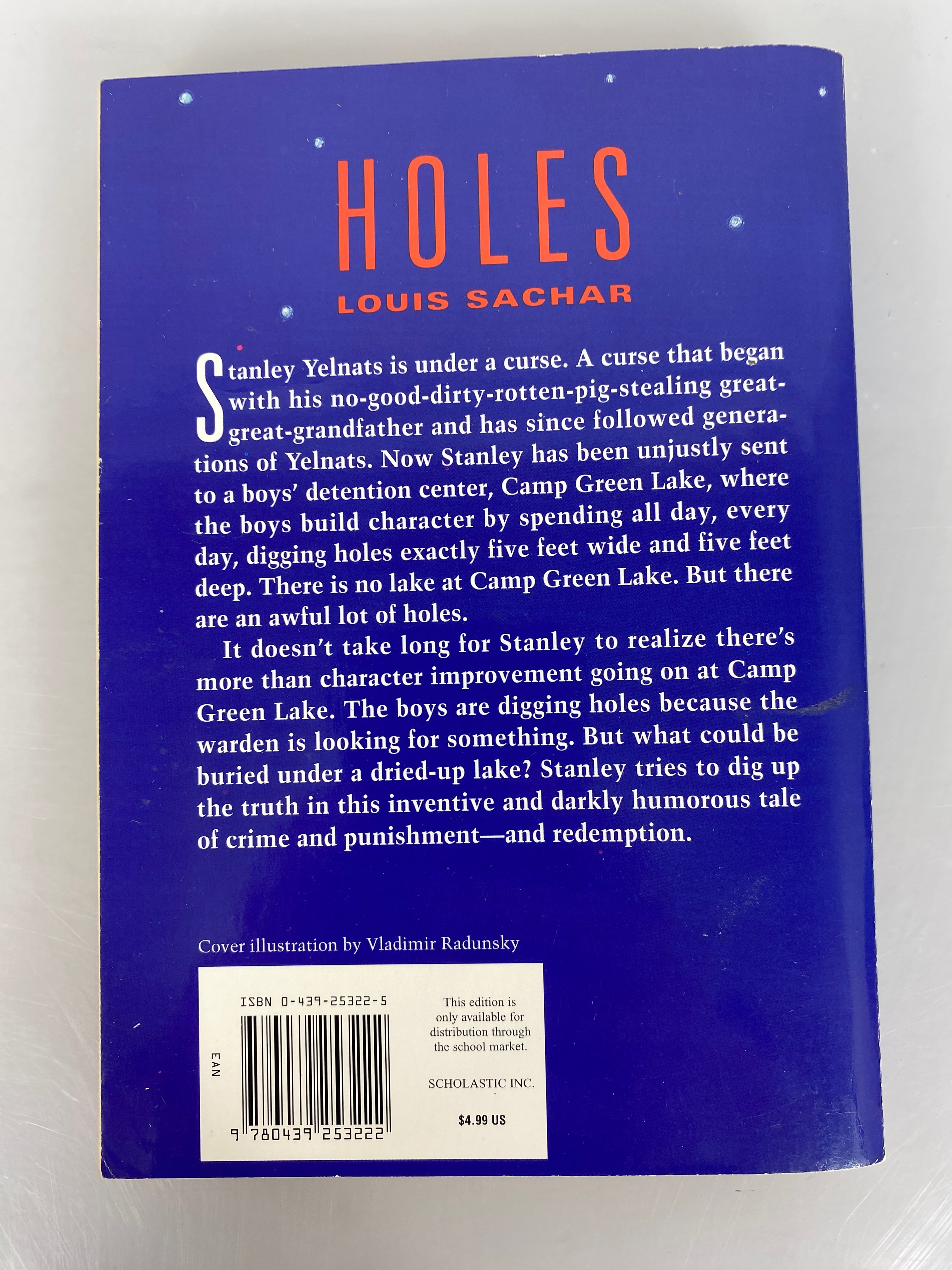 Holes Louis Sachar SC First Scholastic Printing 2000
