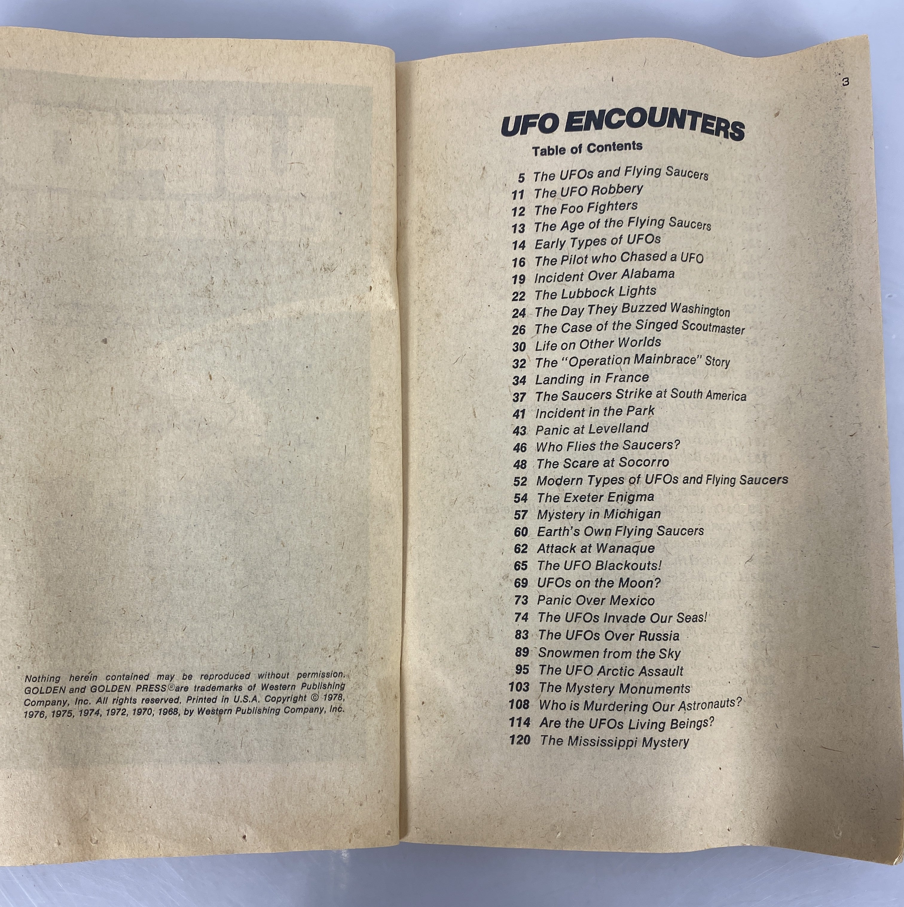 UFO Encounters Golden Press Comic SC 1978