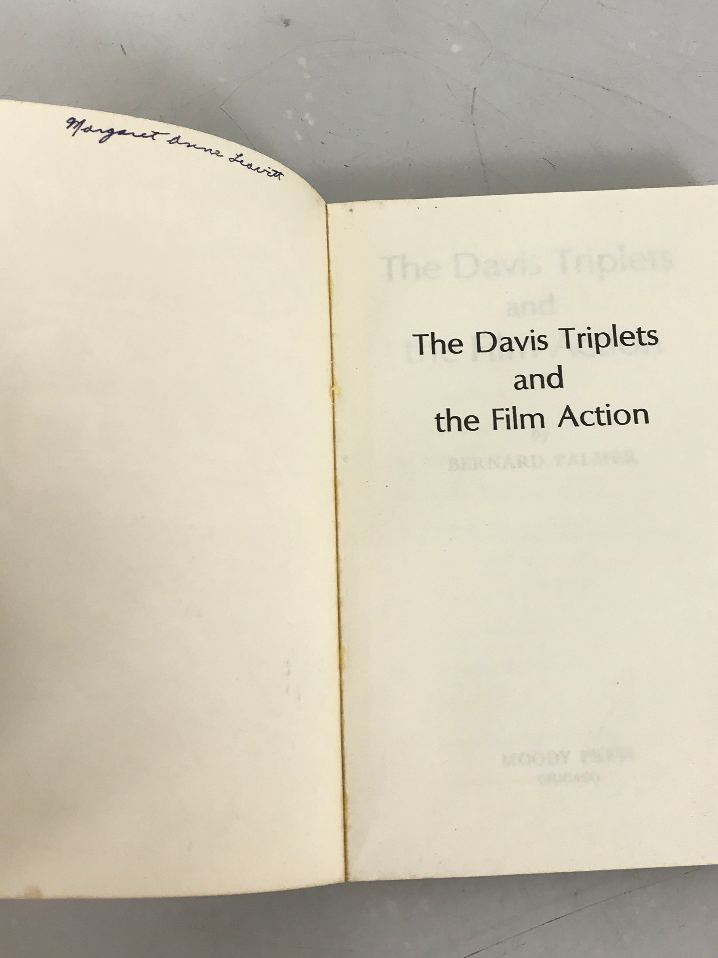 Lot of 2 Davis Triplets Adventure Books by Bernard Palmer 1975 SC